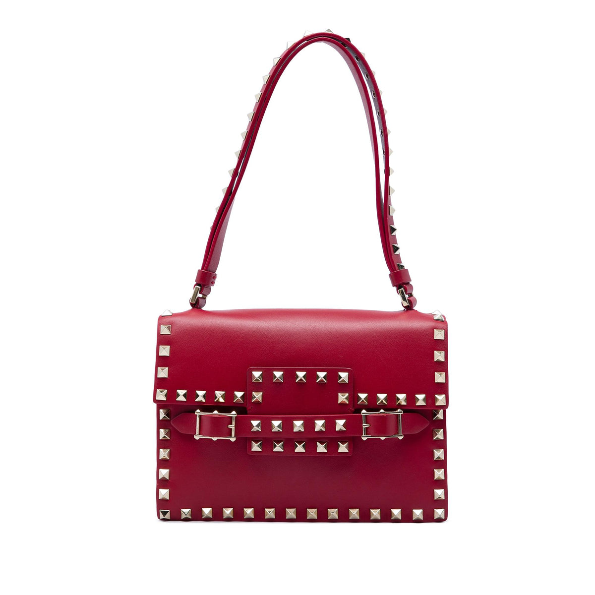Valentino Leather Rockstud Flap Shoulder Bag