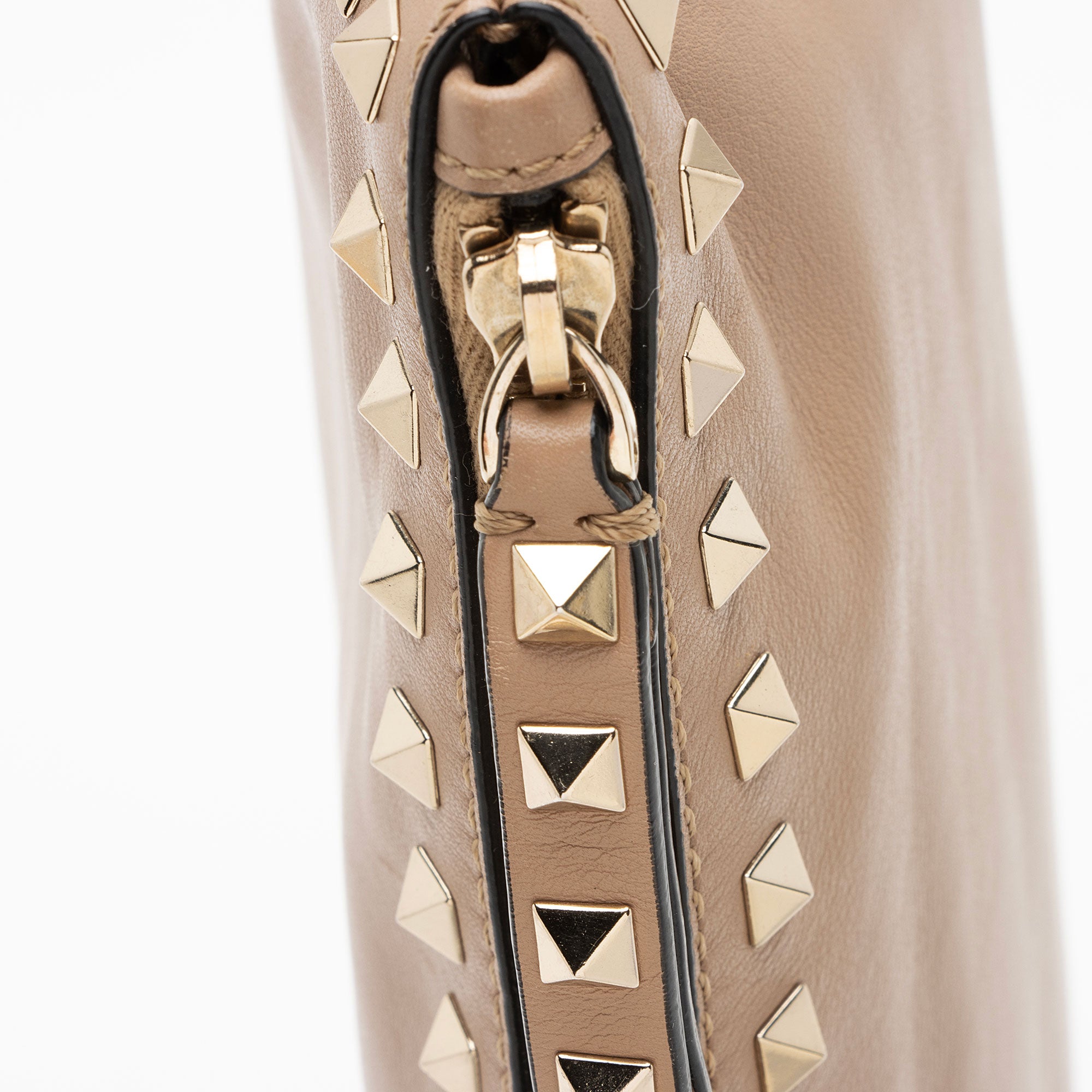 Valentino Leather Rockstud Large Clutch