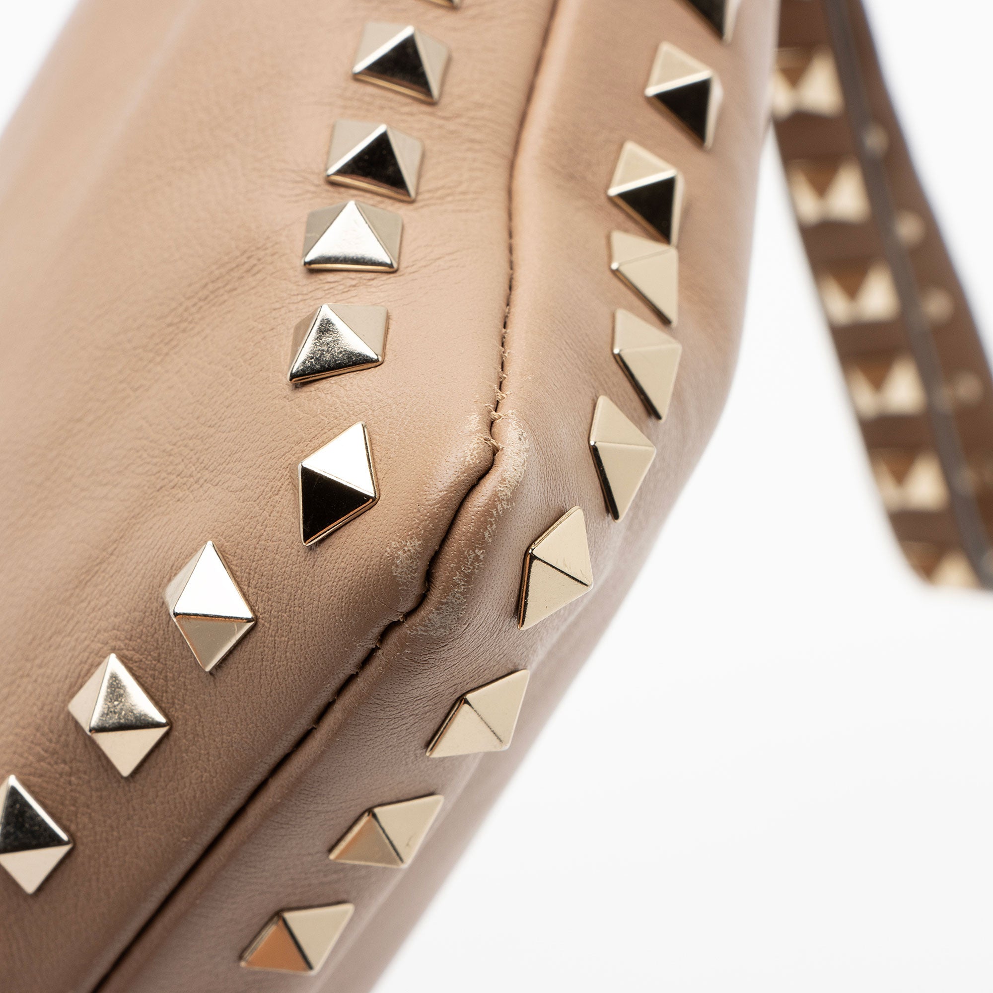 Valentino Leather Rockstud Large Clutch