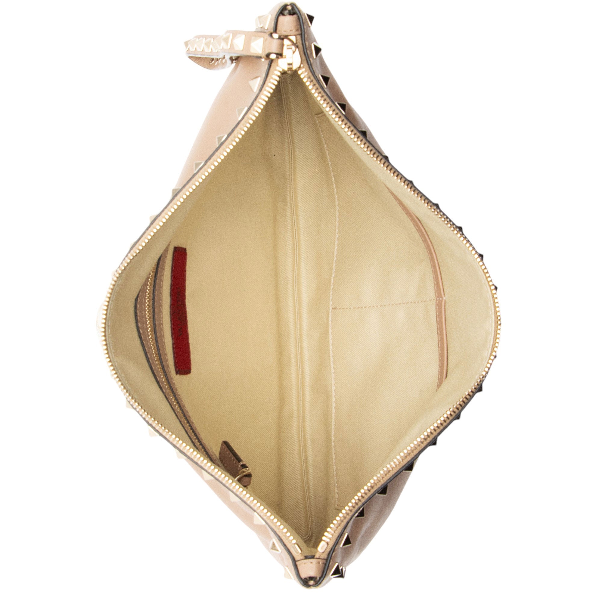 Valentino Leather Rockstud Large Clutch