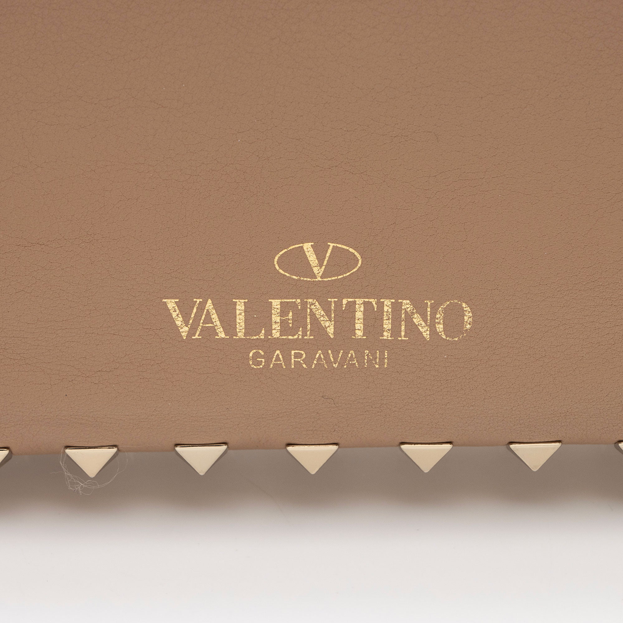 Valentino Leather Rockstud Large Clutch