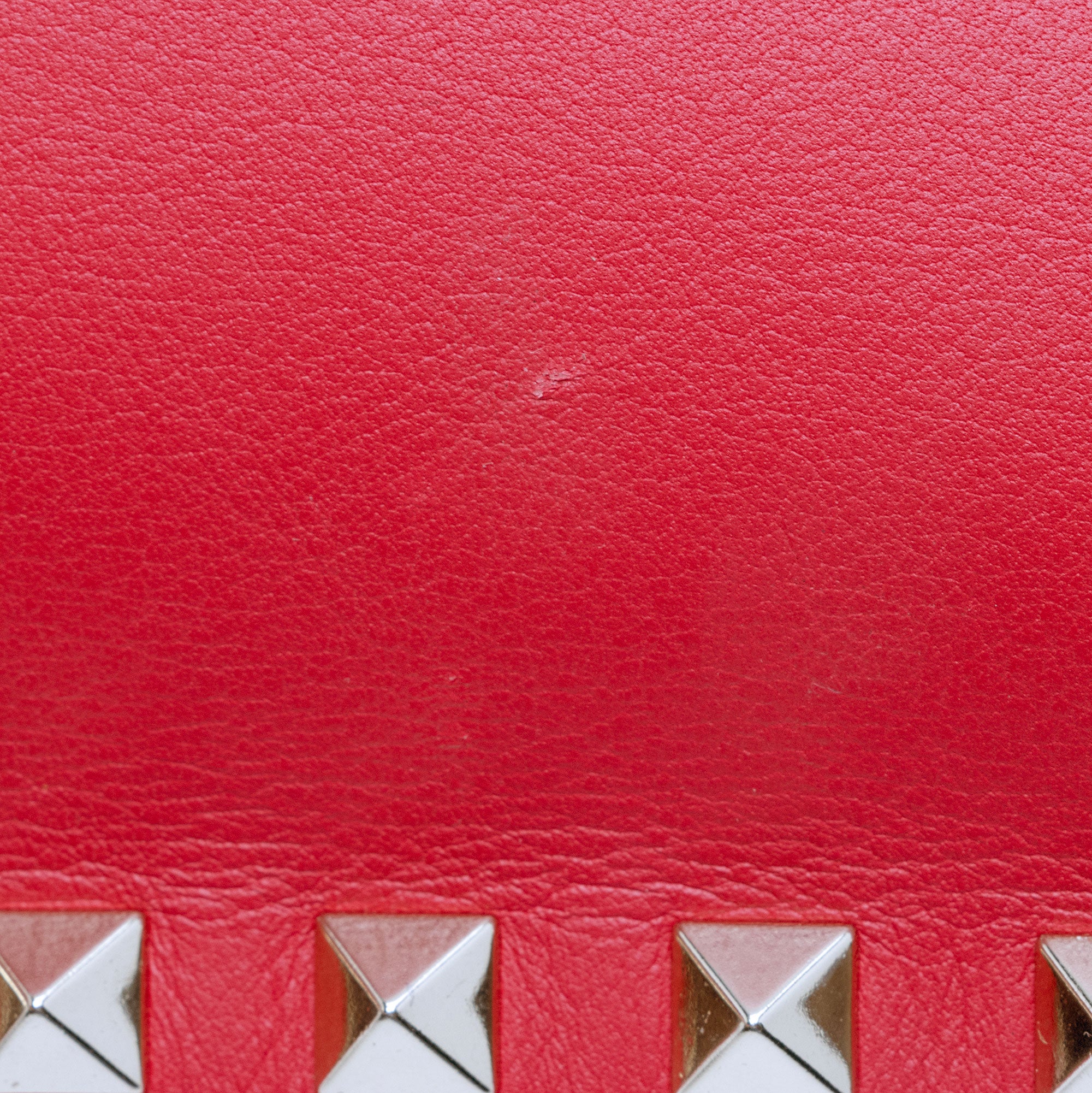 Valentino Leather Rockstud Large Flat Clutch (SHF-a0ZZBM)