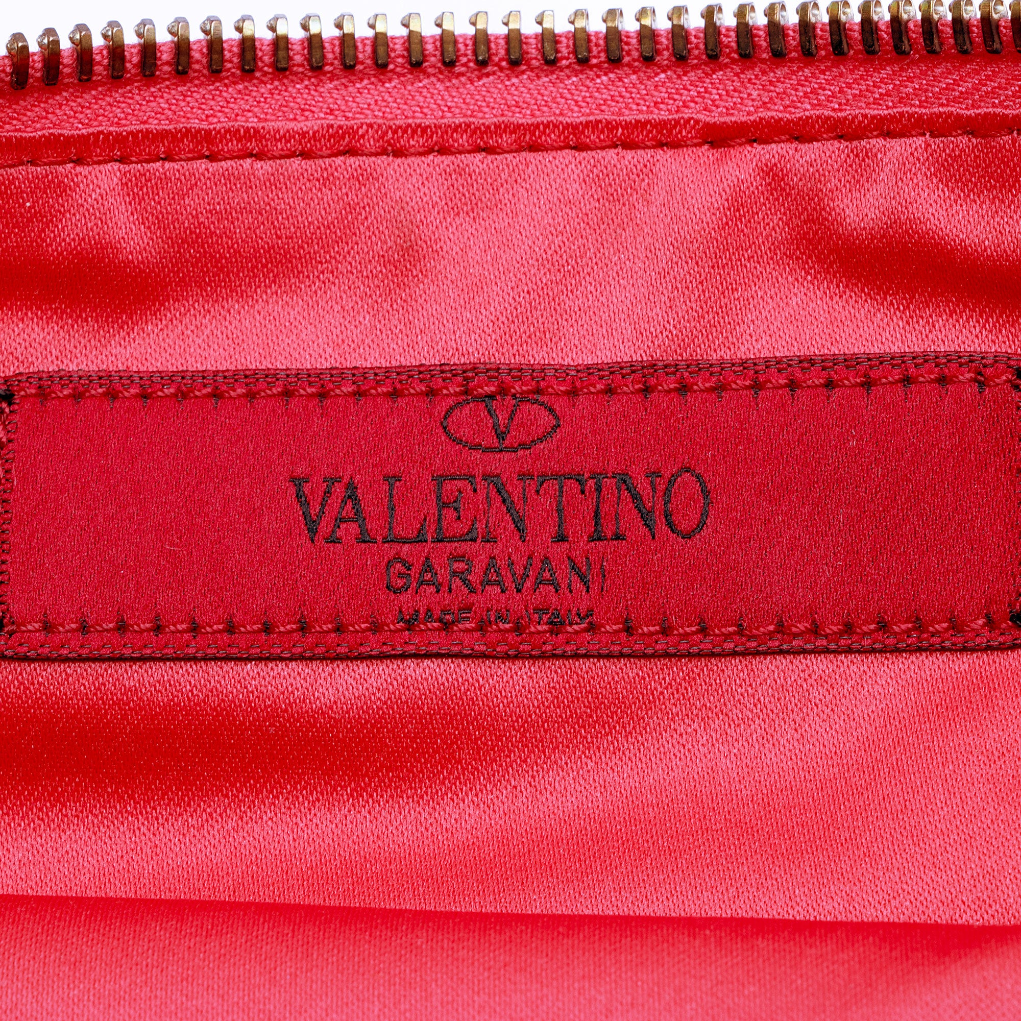 Valentino Leather Rockstud Large Flat Clutch (SHF-a0ZZBM)