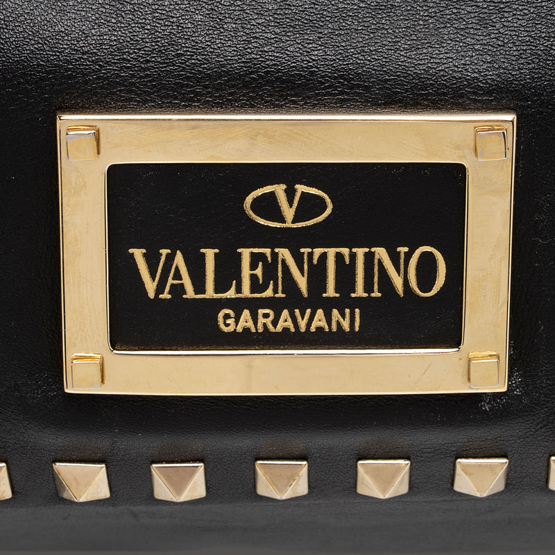 Valentino Leather Rockstud Medium Tote (SHF-mUWrp1)