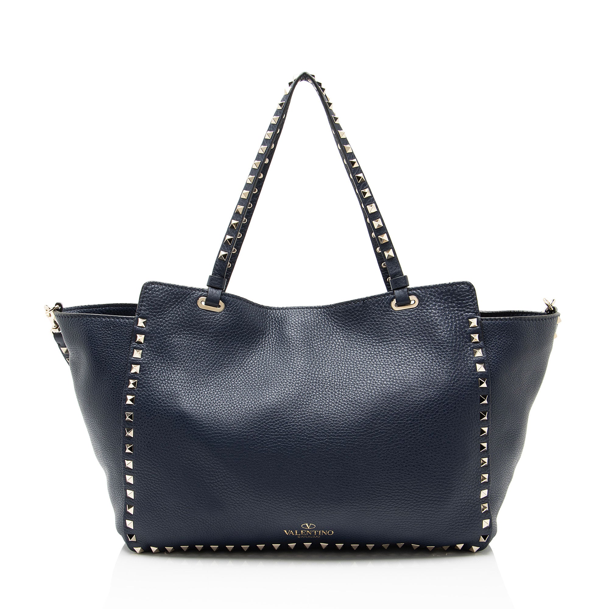 Valentino Leather Rockstud Medium Tote