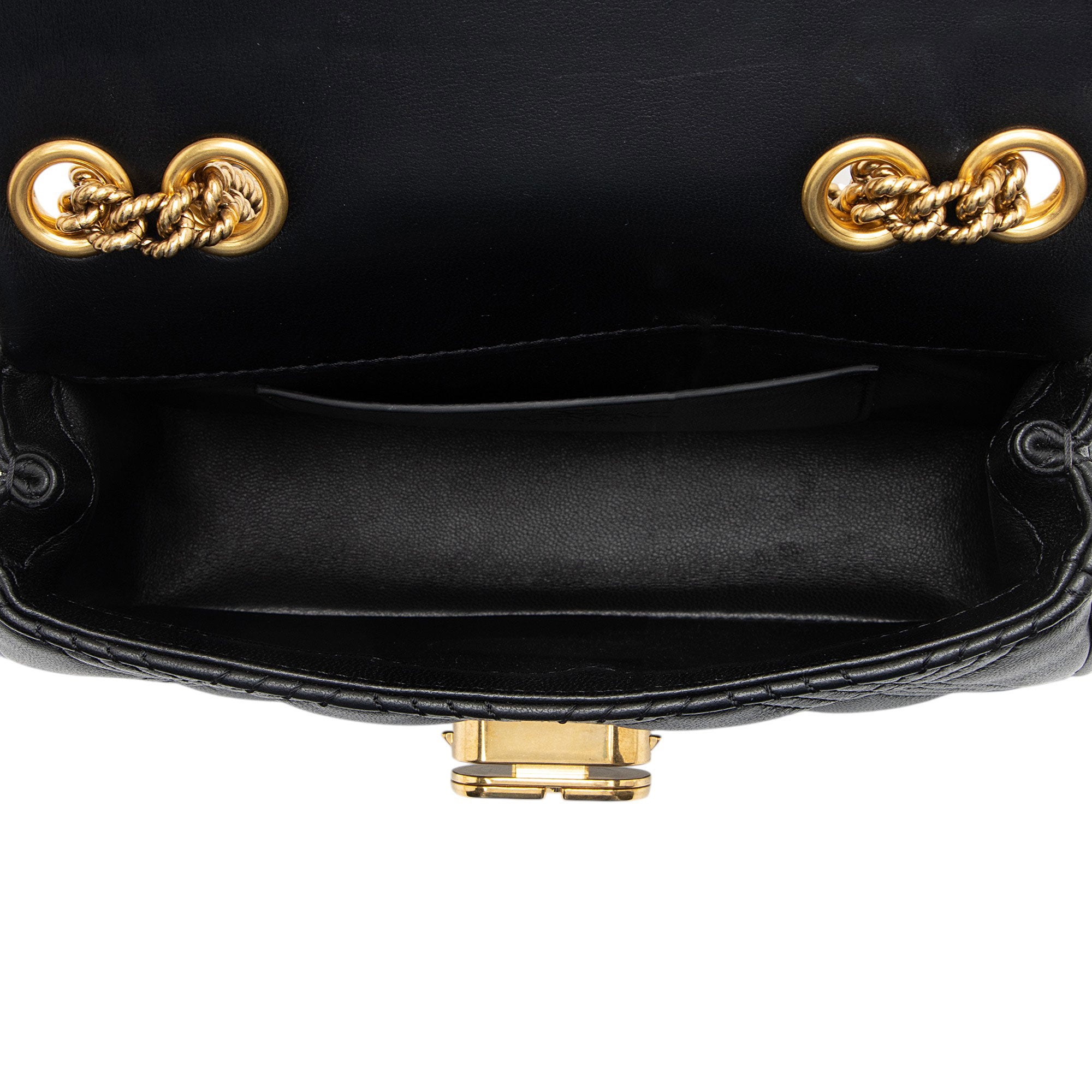 Valentino Leather Rockstud Quiltie 67 Small Shoulder Bag