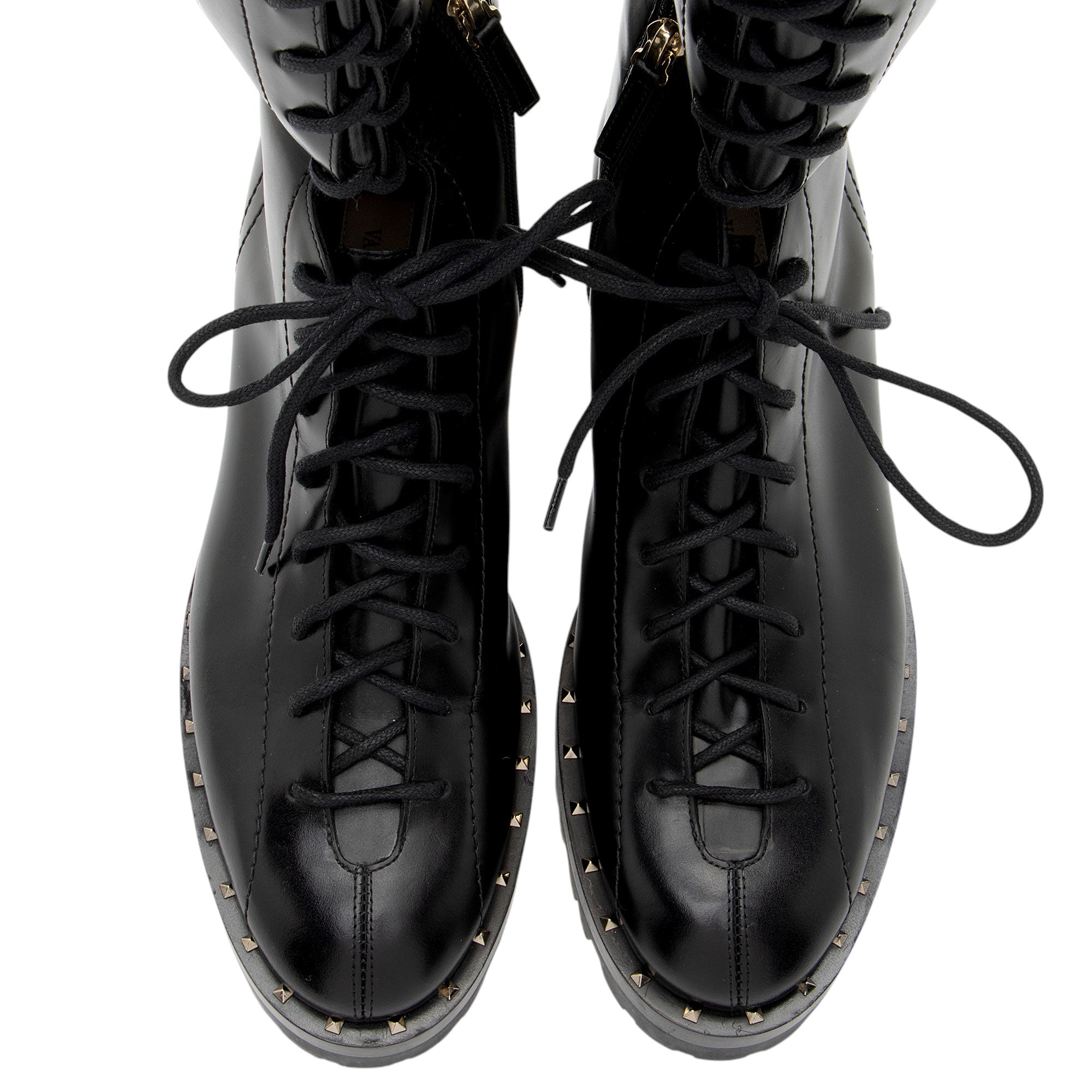 Valentino Leather Rockstud Soul Split Boots - Size 8.5 / 38.5