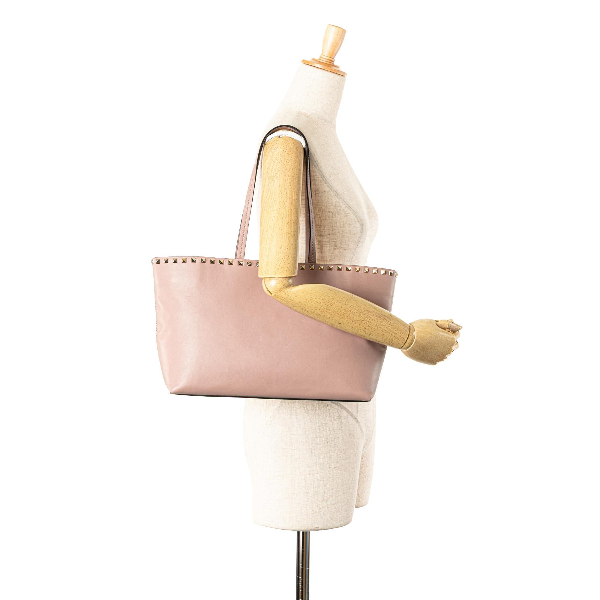Valentino Leather Rockstud Tote