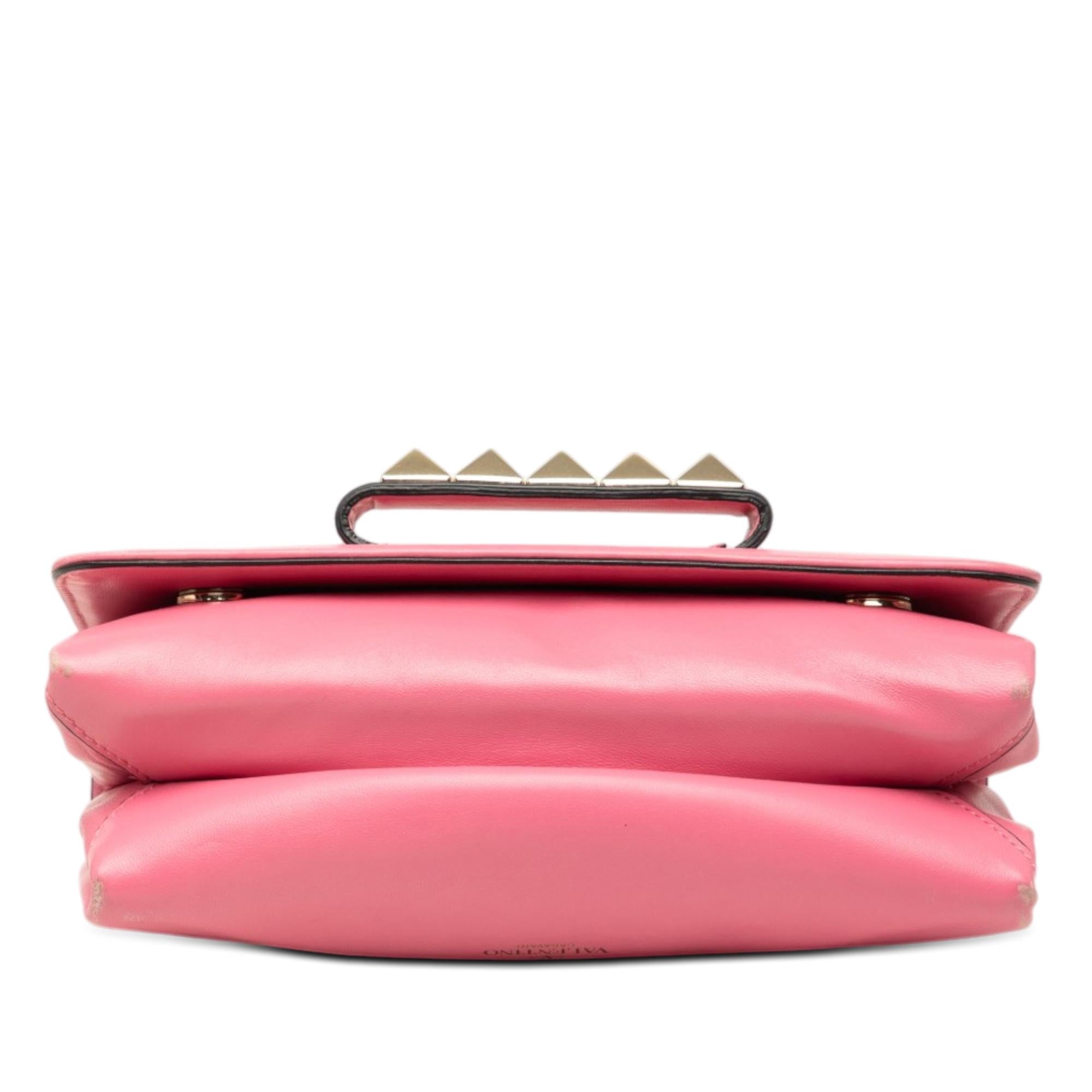 Valentino Leather Rockstud Va Va Voom Clutch on Chain