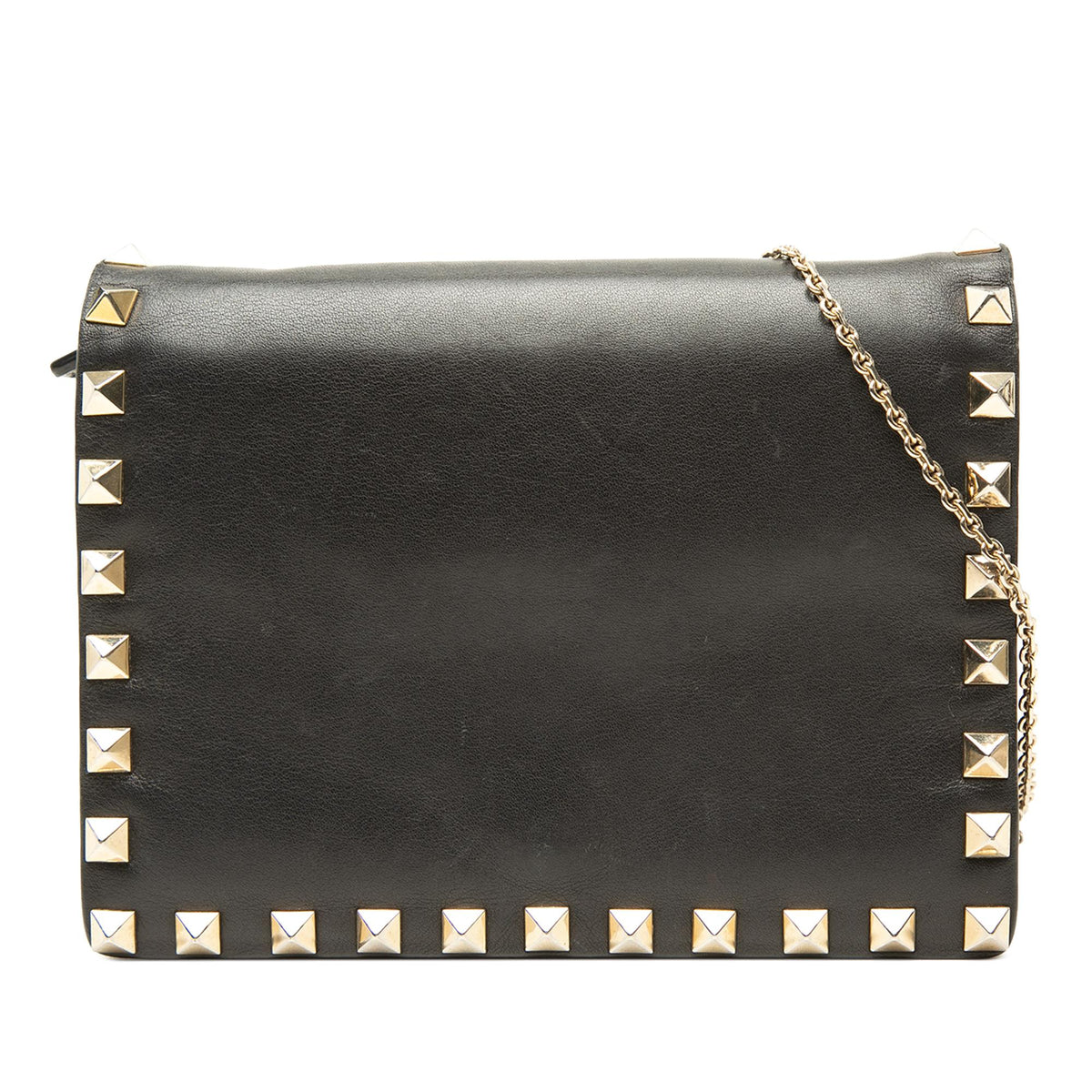 Valentino Leather Rockstud Wallet On Chain