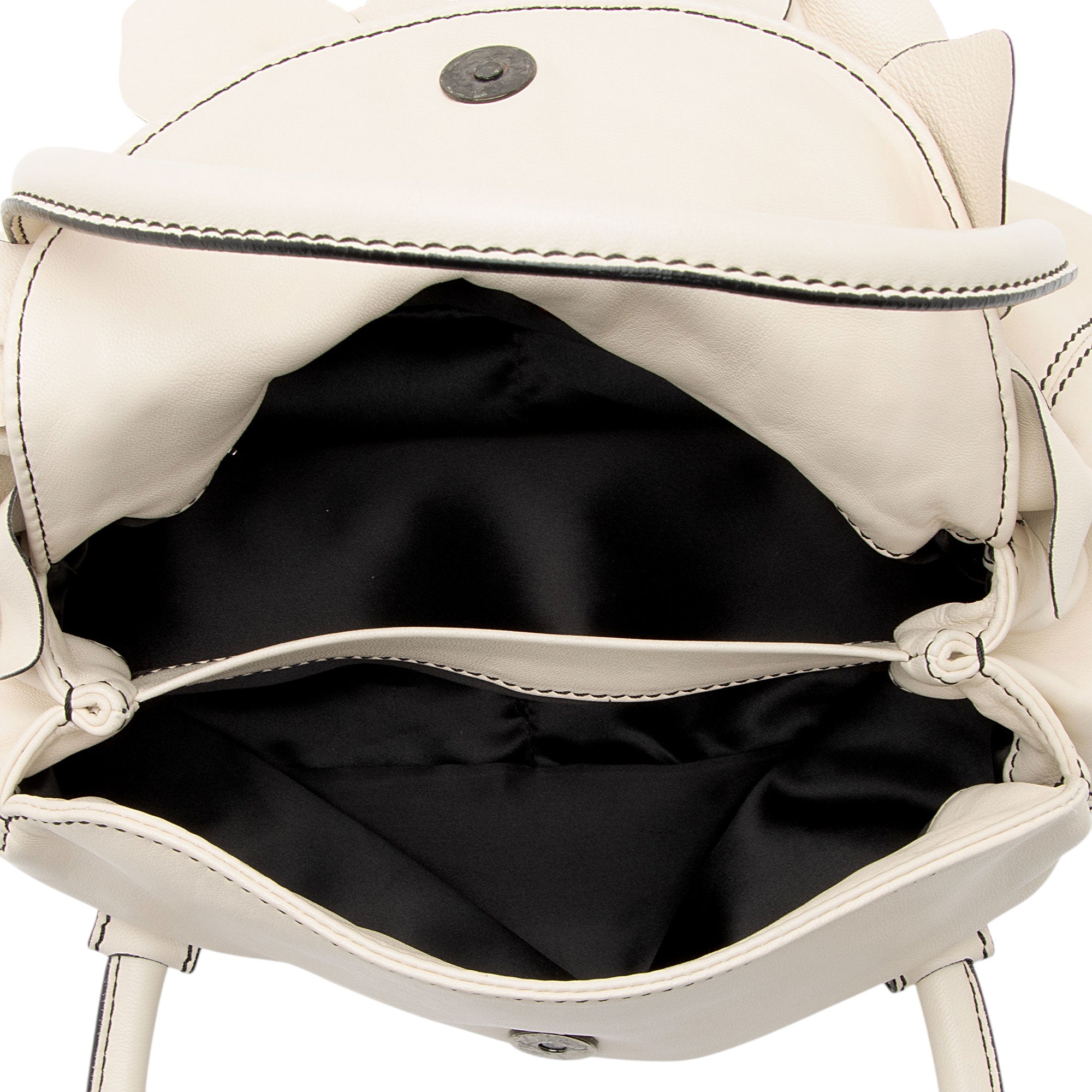 Valentino Leather Ruffle Satchel (SHF-FhNS97)