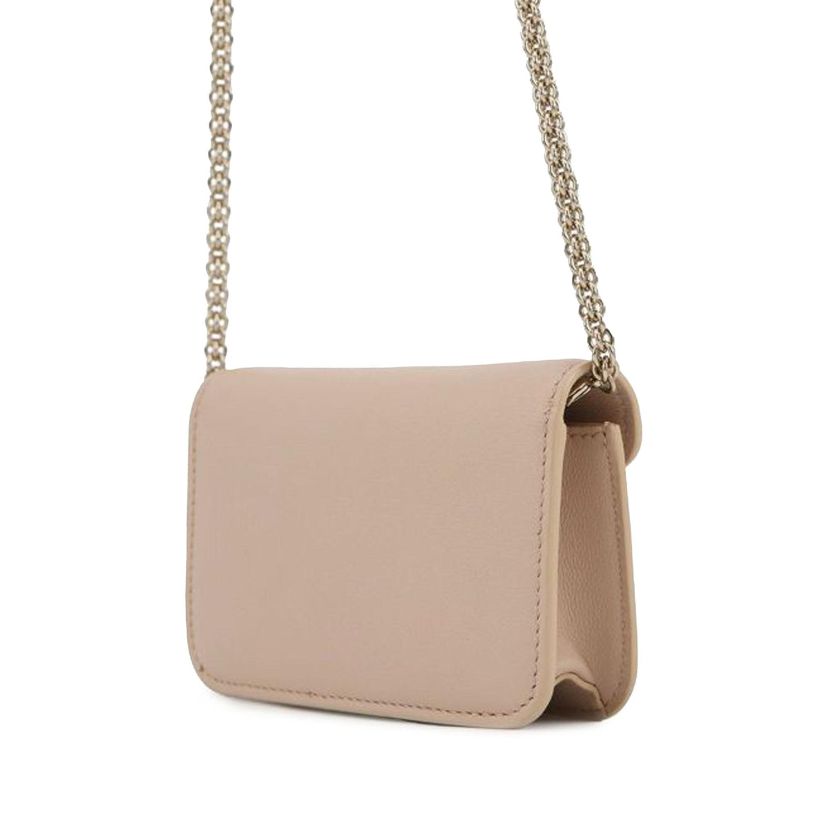 Valentino Leather VLogo Card Case on Chain
