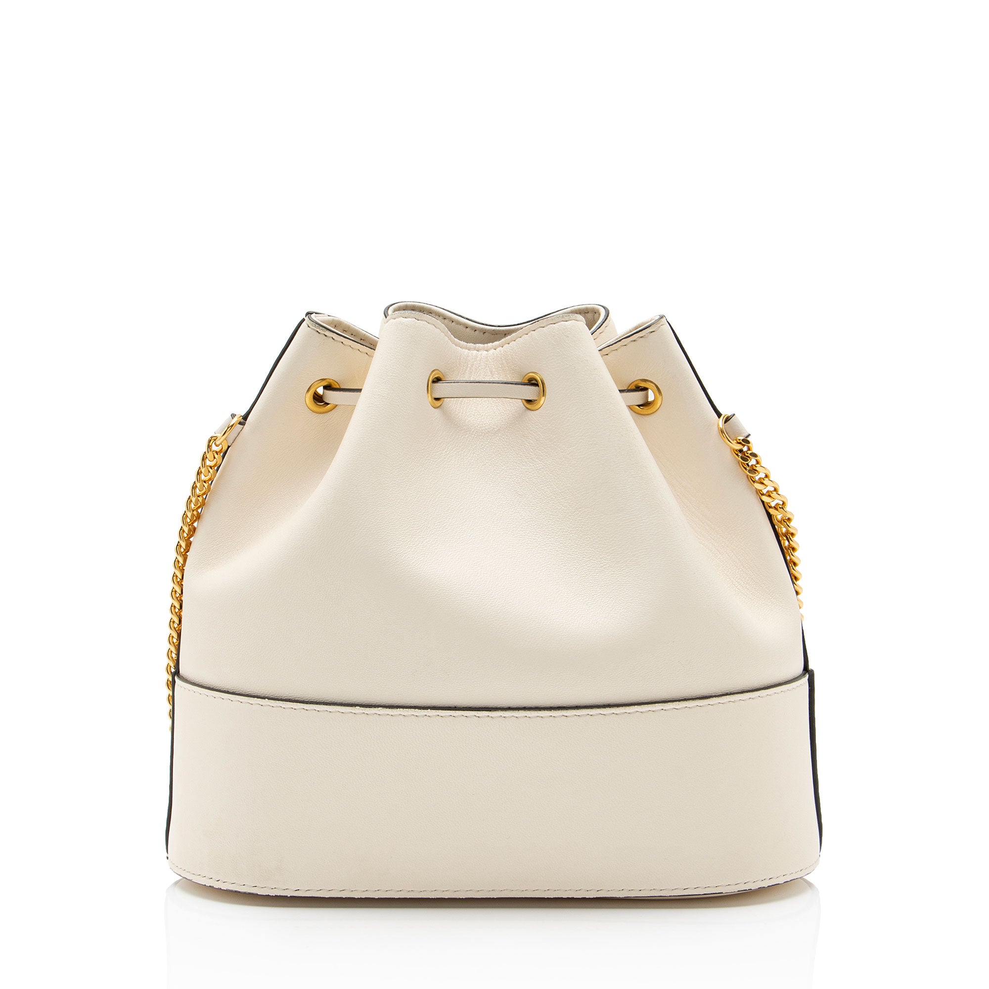 Valentino Leather VLogo Chain Mini Bucket Bag