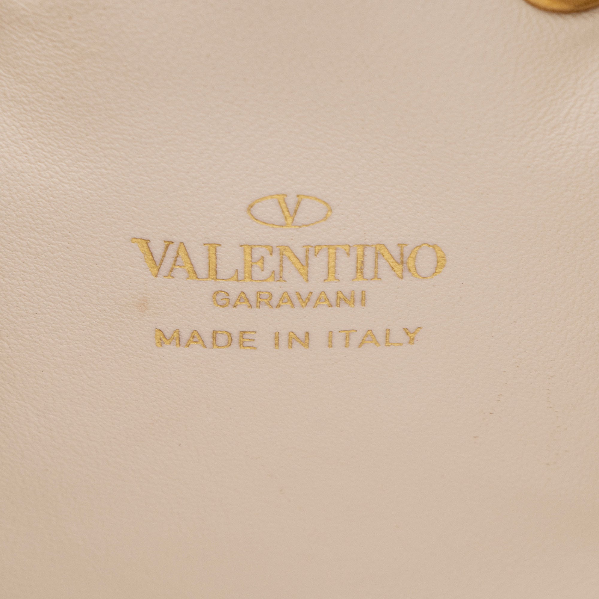 Valentino Leather VLogo Chain Mini Bucket Bag