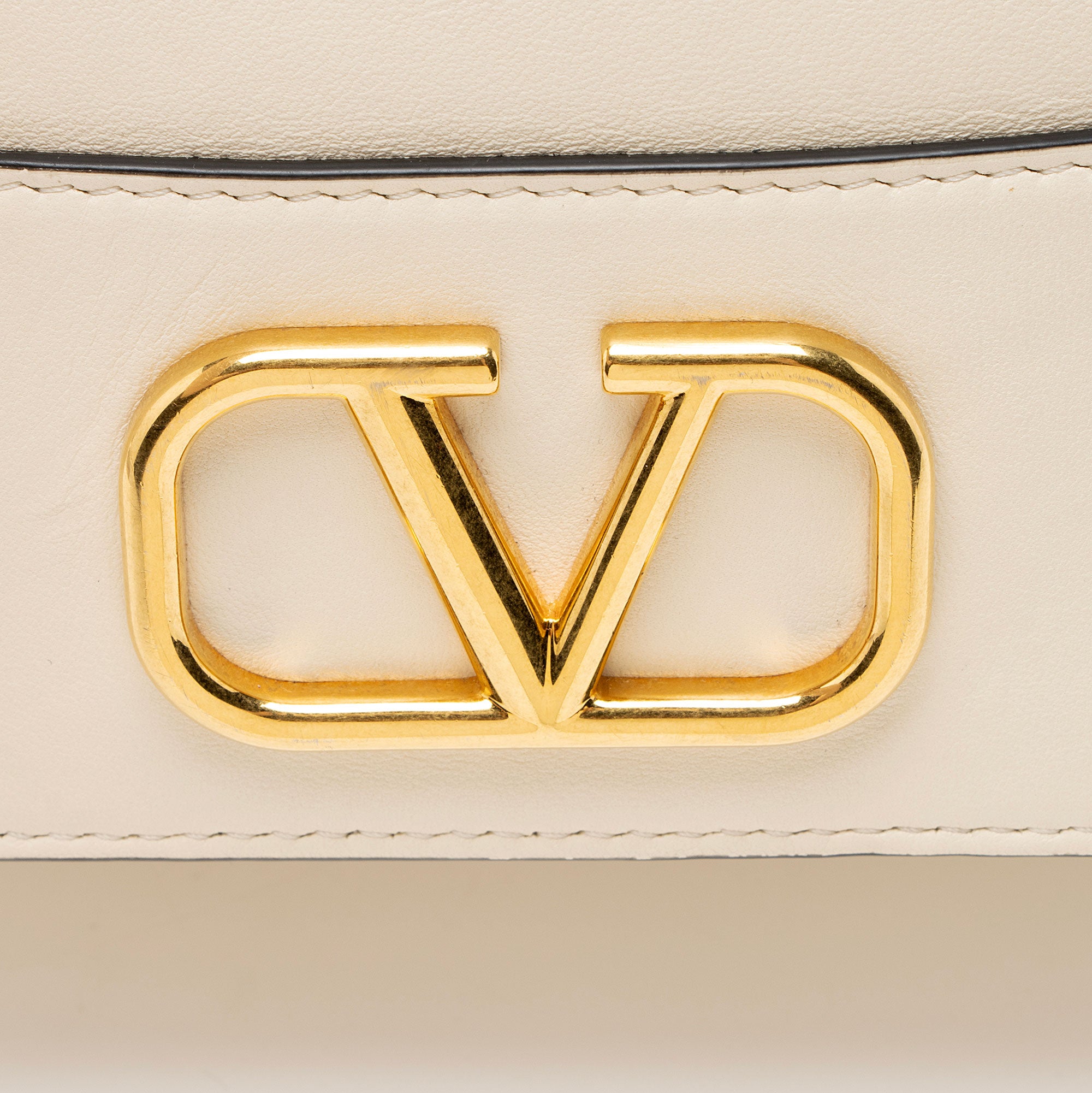 Valentino Leather VLogo Chain Mini Bucket Bag