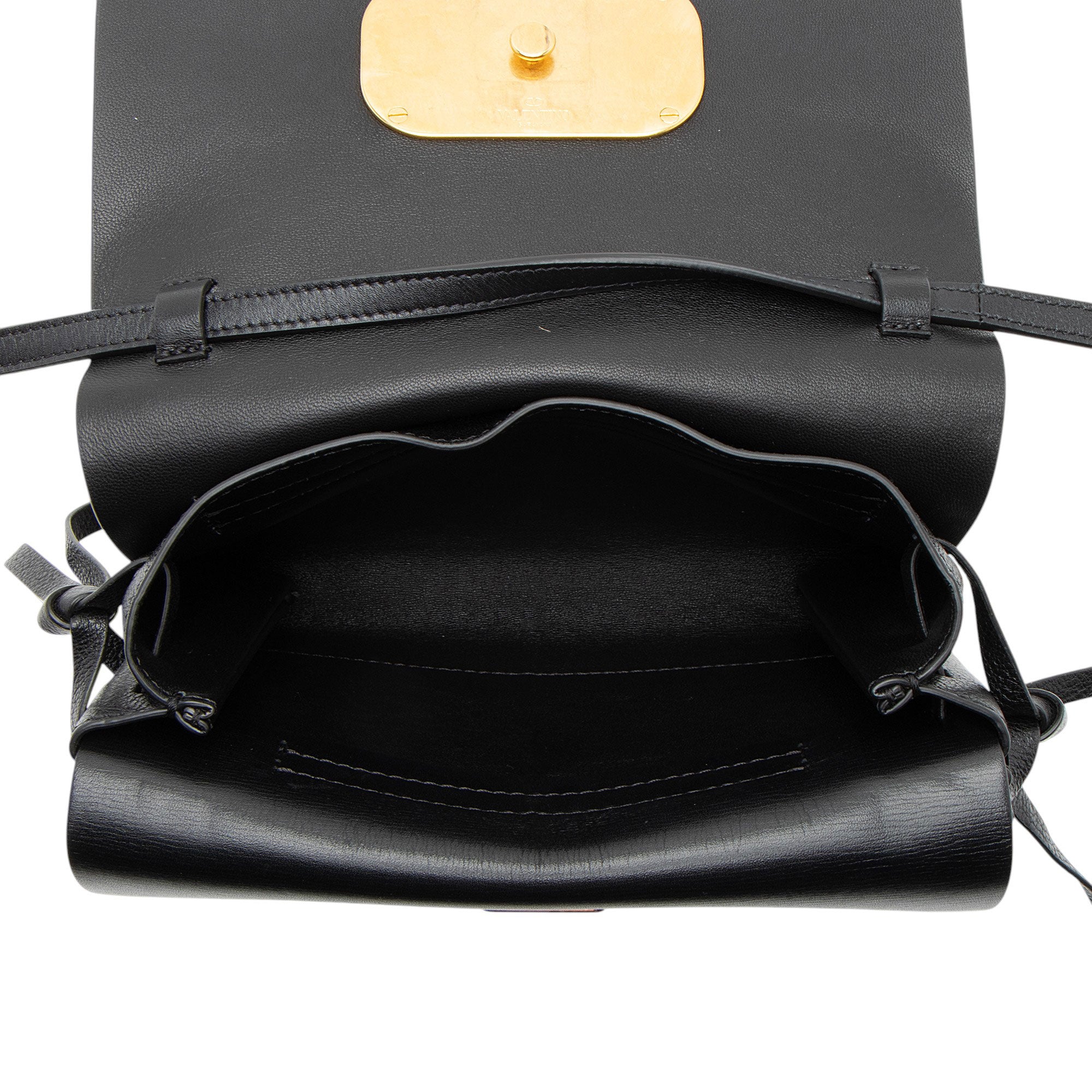 Valentino Leather Vring Shoulder Bag
