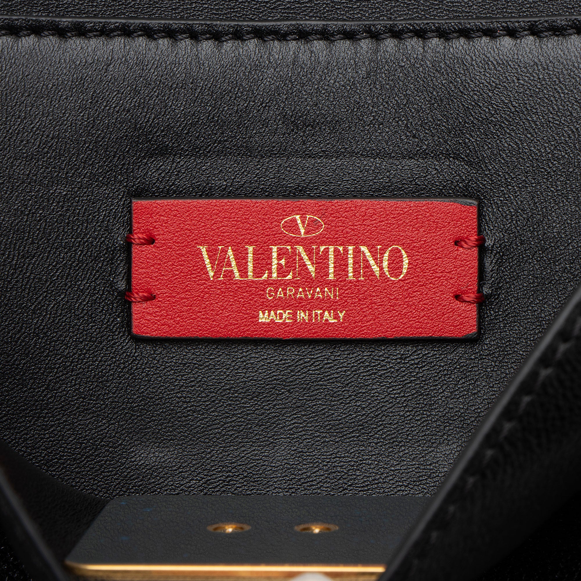 Valentino Leather Vring Shoulder Bag