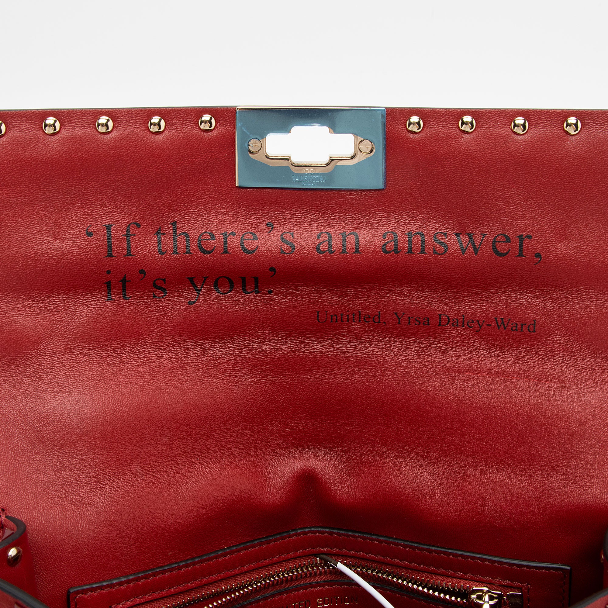 Valentino Calfskin Rockstud Spike Up Shoulder Bag (SHF-bfMgJN)