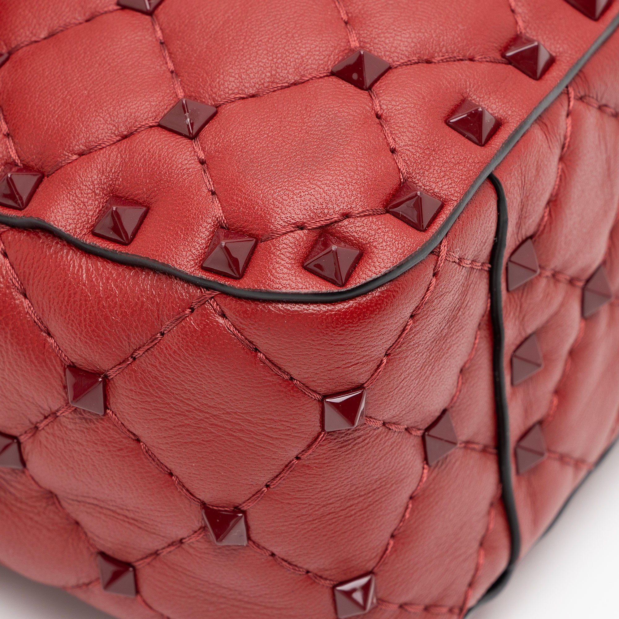 Valentino Calfskin Rockstud Spike Up Shoulder Bag (SHF-bfMgJN)