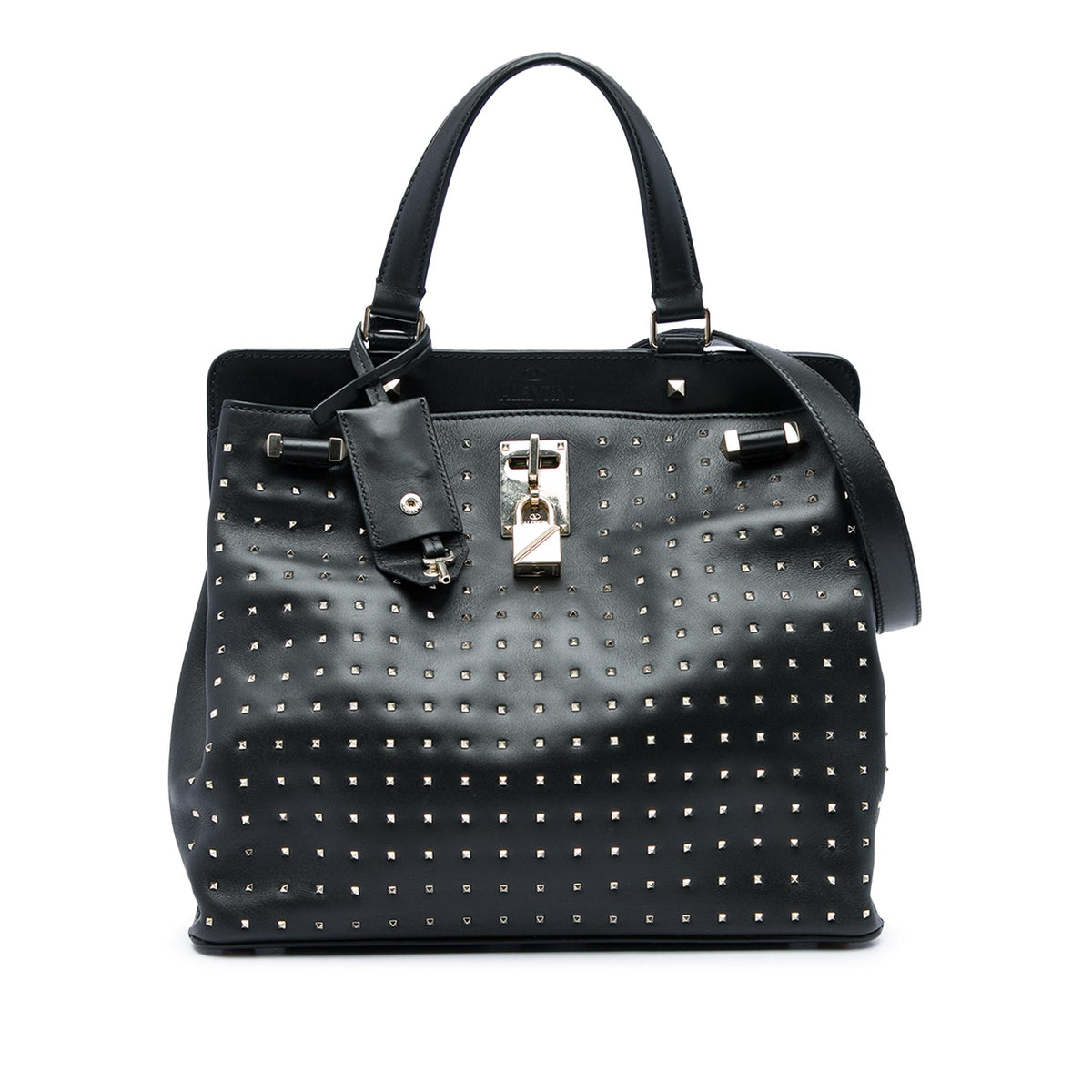 Valentino Medium Calfskin Rockstud Joylock Satchel