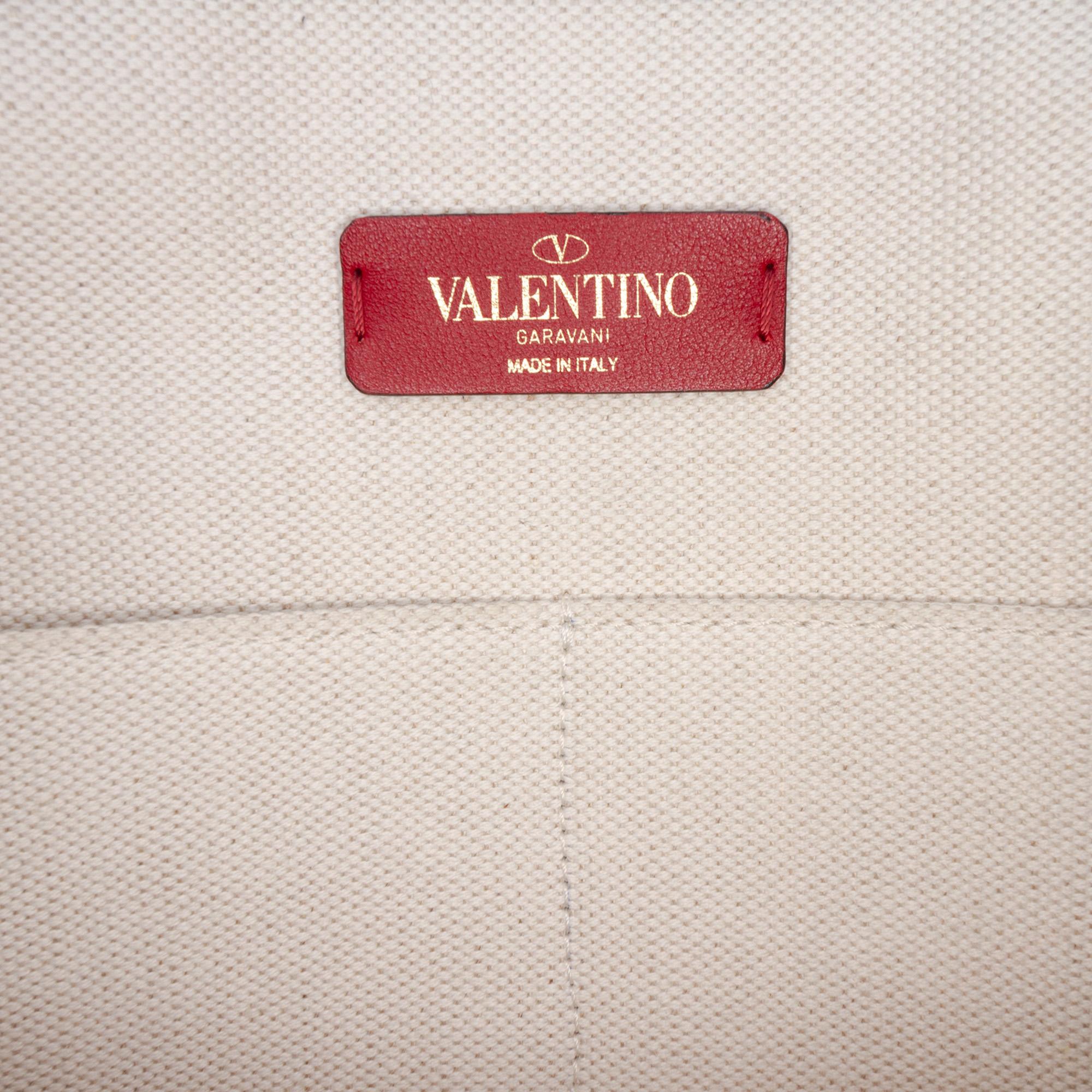 Valentino Medium Canvas Rockstud VLTN Tote