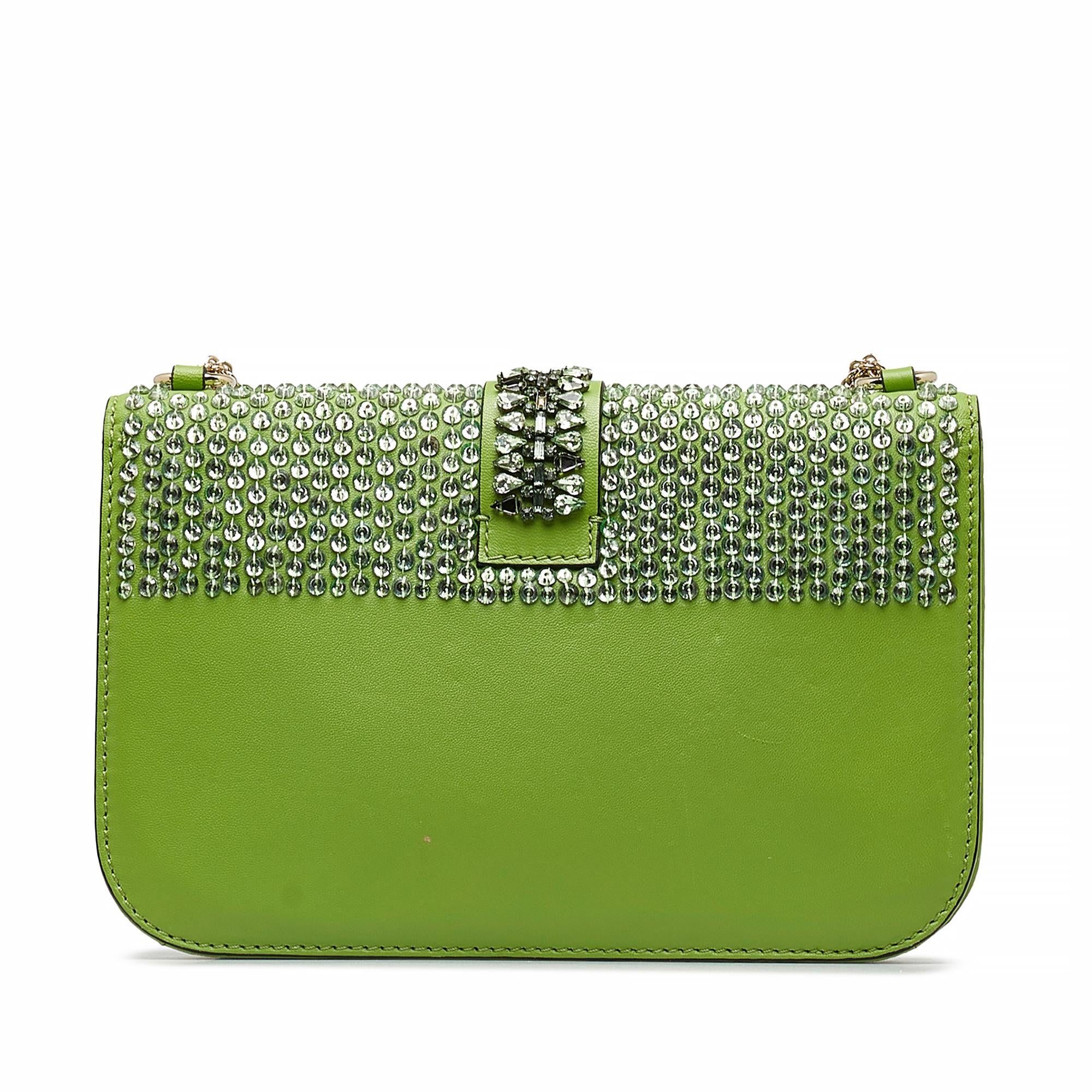 Valentino Medium Crystal Embellished Glam Lock Crossbody (SHG-yANQEI)