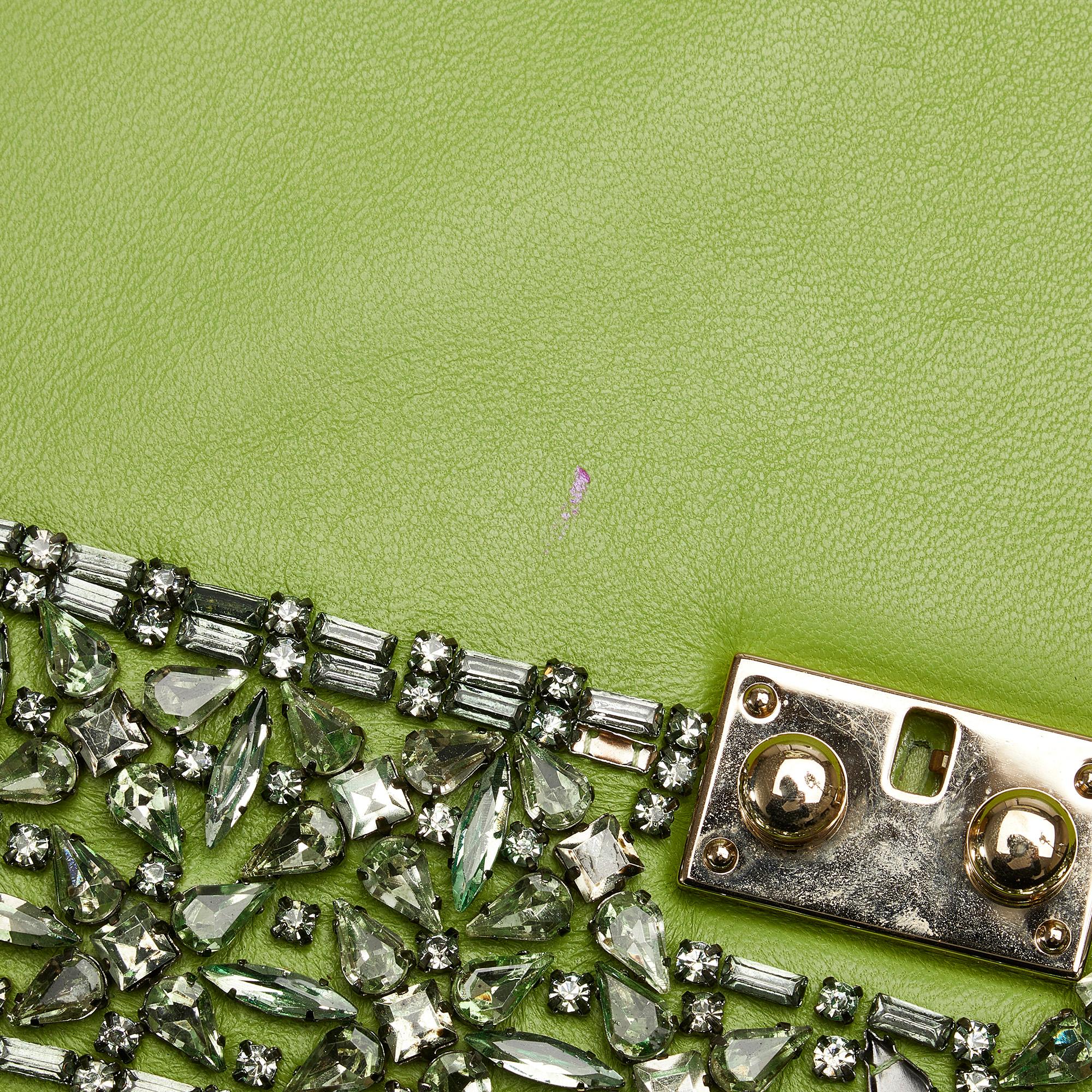 Valentino Medium Crystal Embellished Glam Lock Crossbody (SHG-yANQEI)