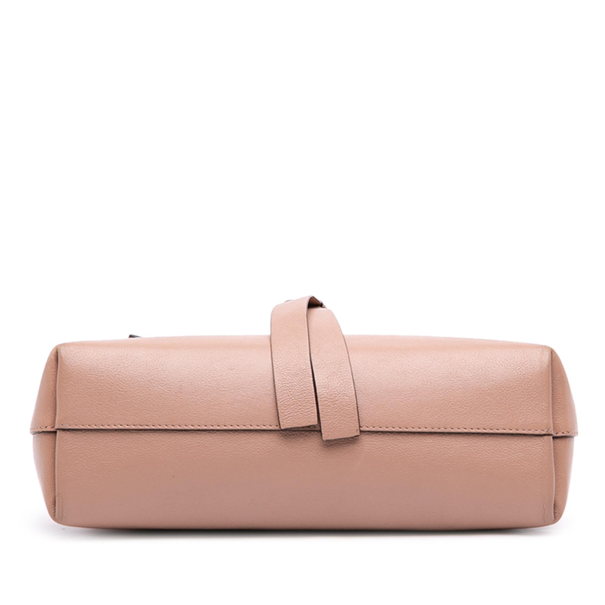 Valentino Medium Grained Calfskin VRing Top Handle Bag