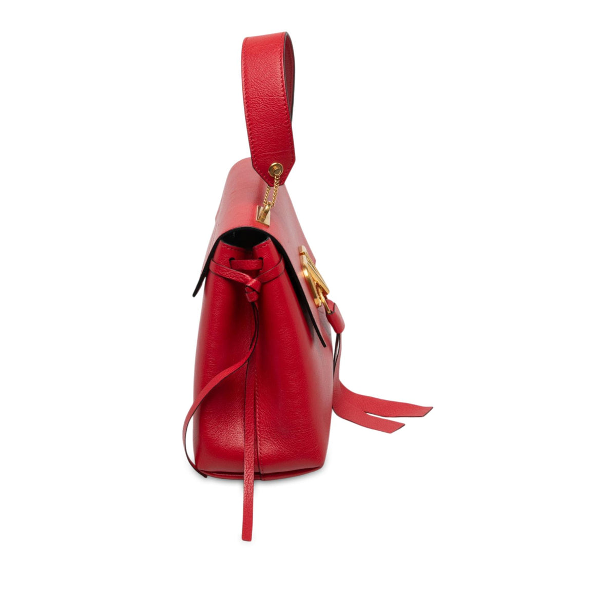 Valentino Medium Grained Calfskin VRing Top Handle Bag
