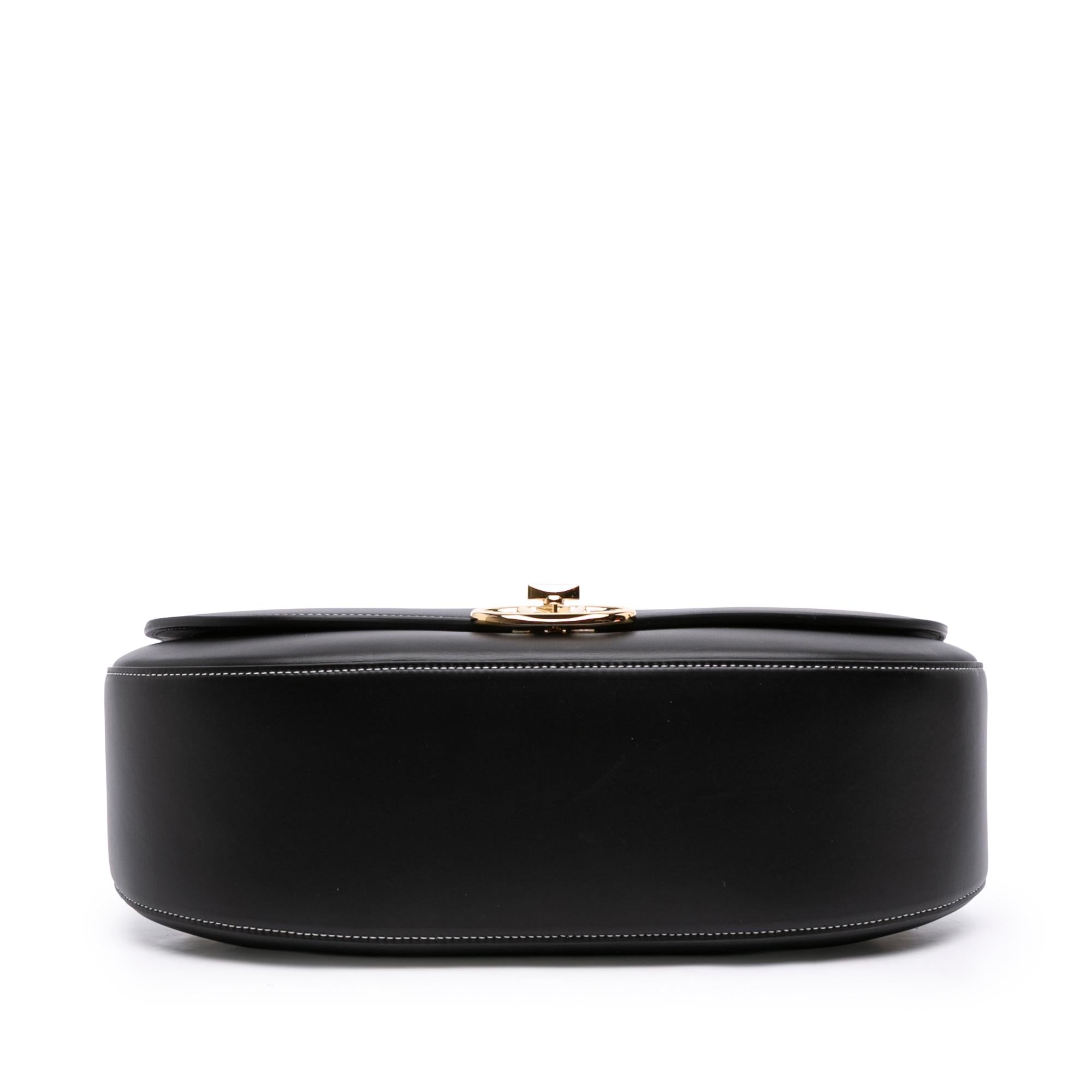 Valentino Medium Leather Ohval Flap Bag