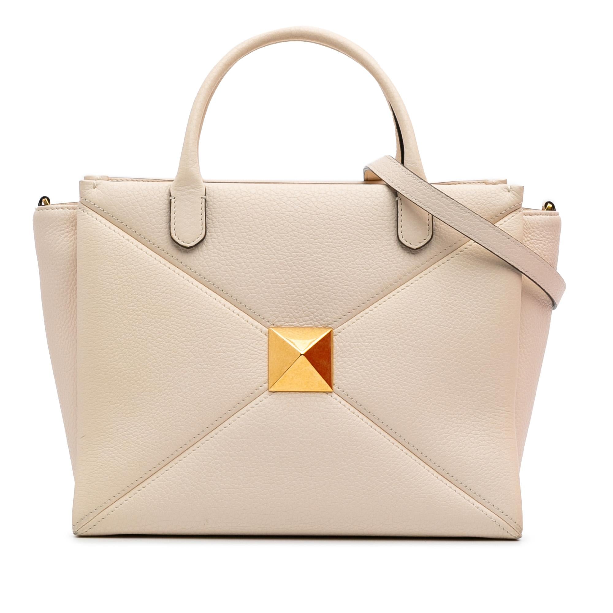 Valentino Medium Leather One Stud Top Handle Bag
