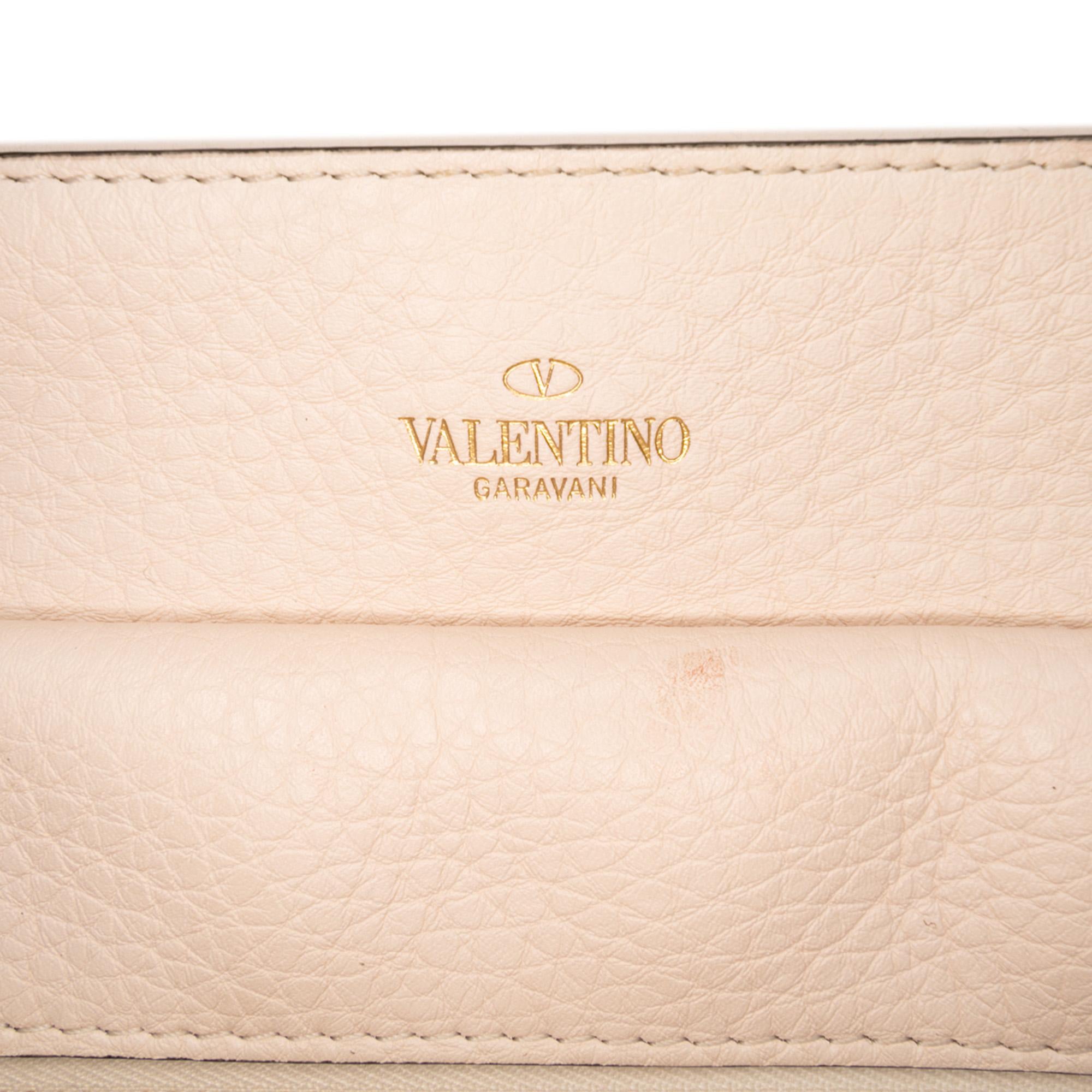 Valentino Medium Leather One Stud Top Handle Bag