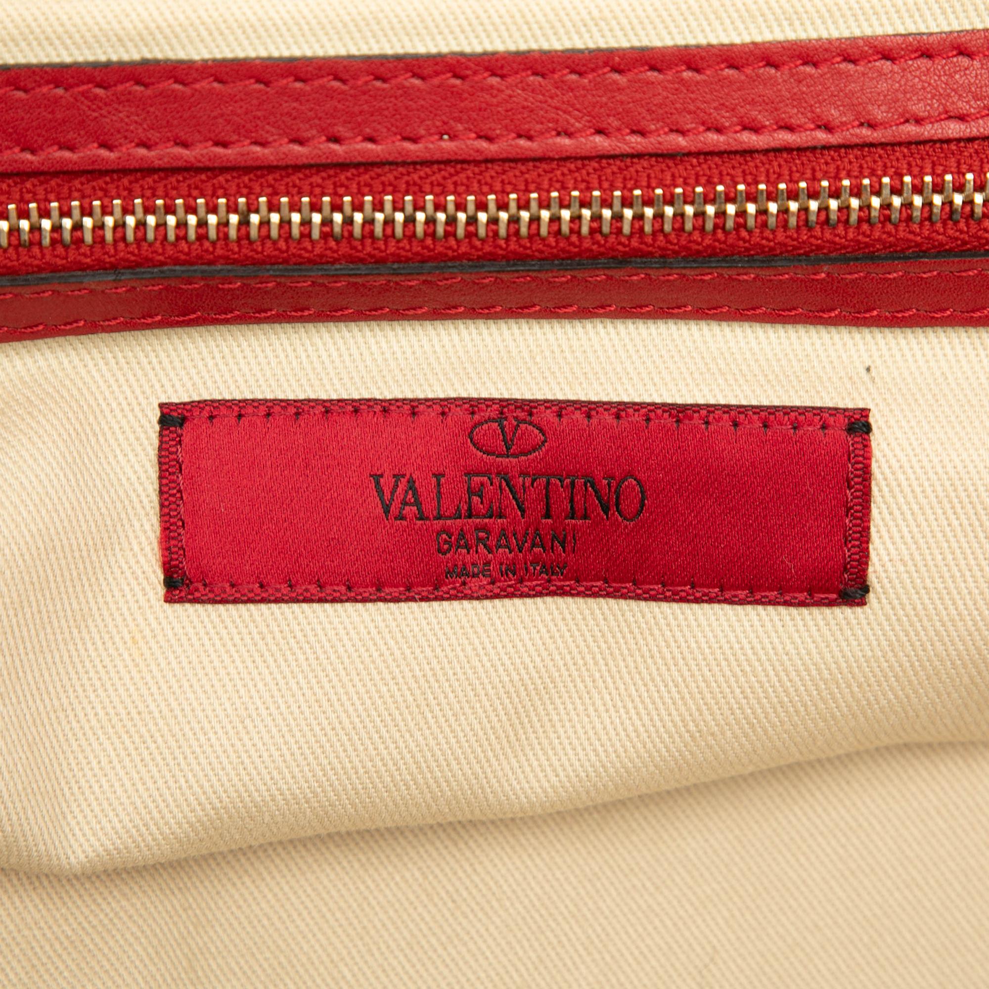 Valentino Medium Leather Rockstud Trapeze Flap Satchel