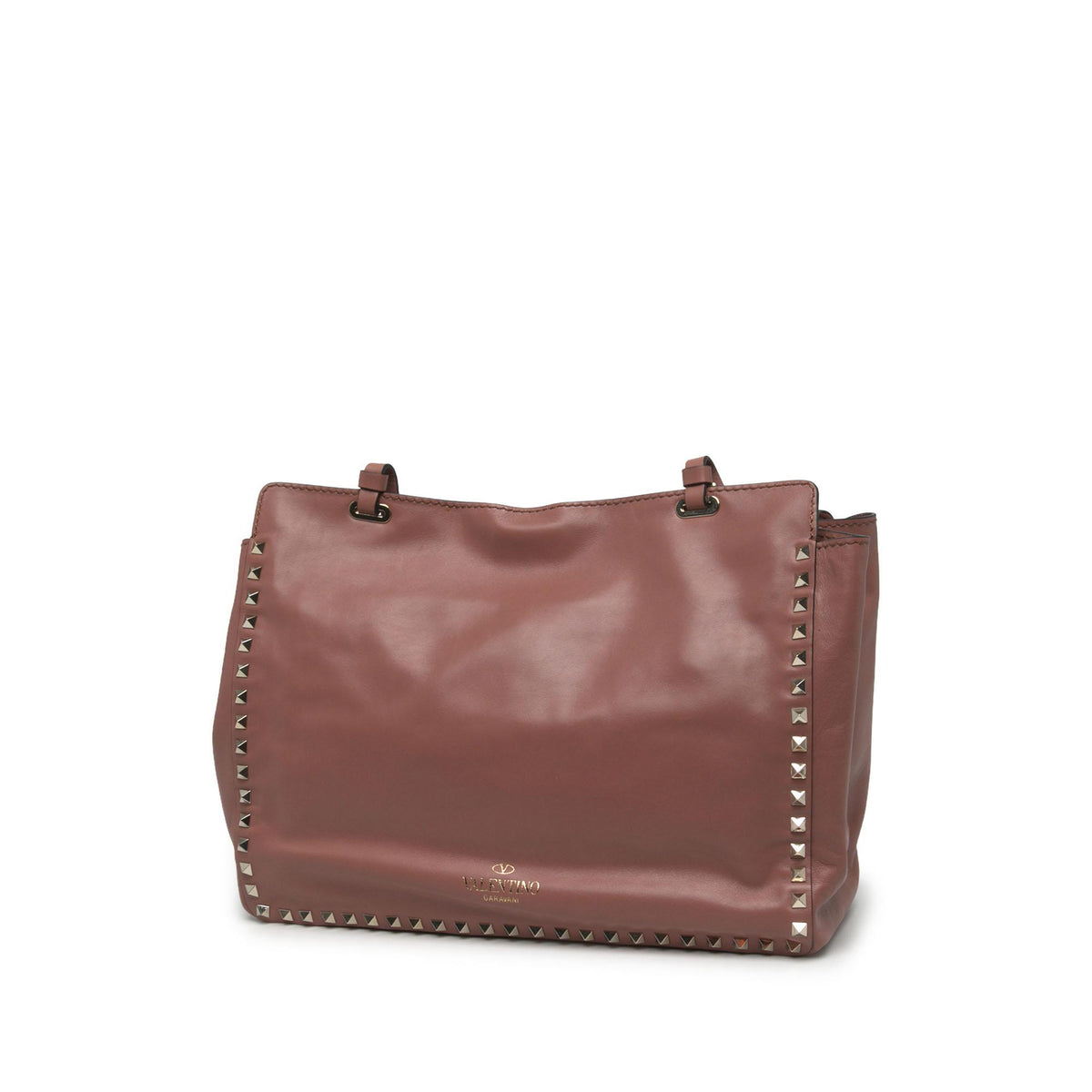 Valentino Medium Leather Rockstud Trapeze Satchel