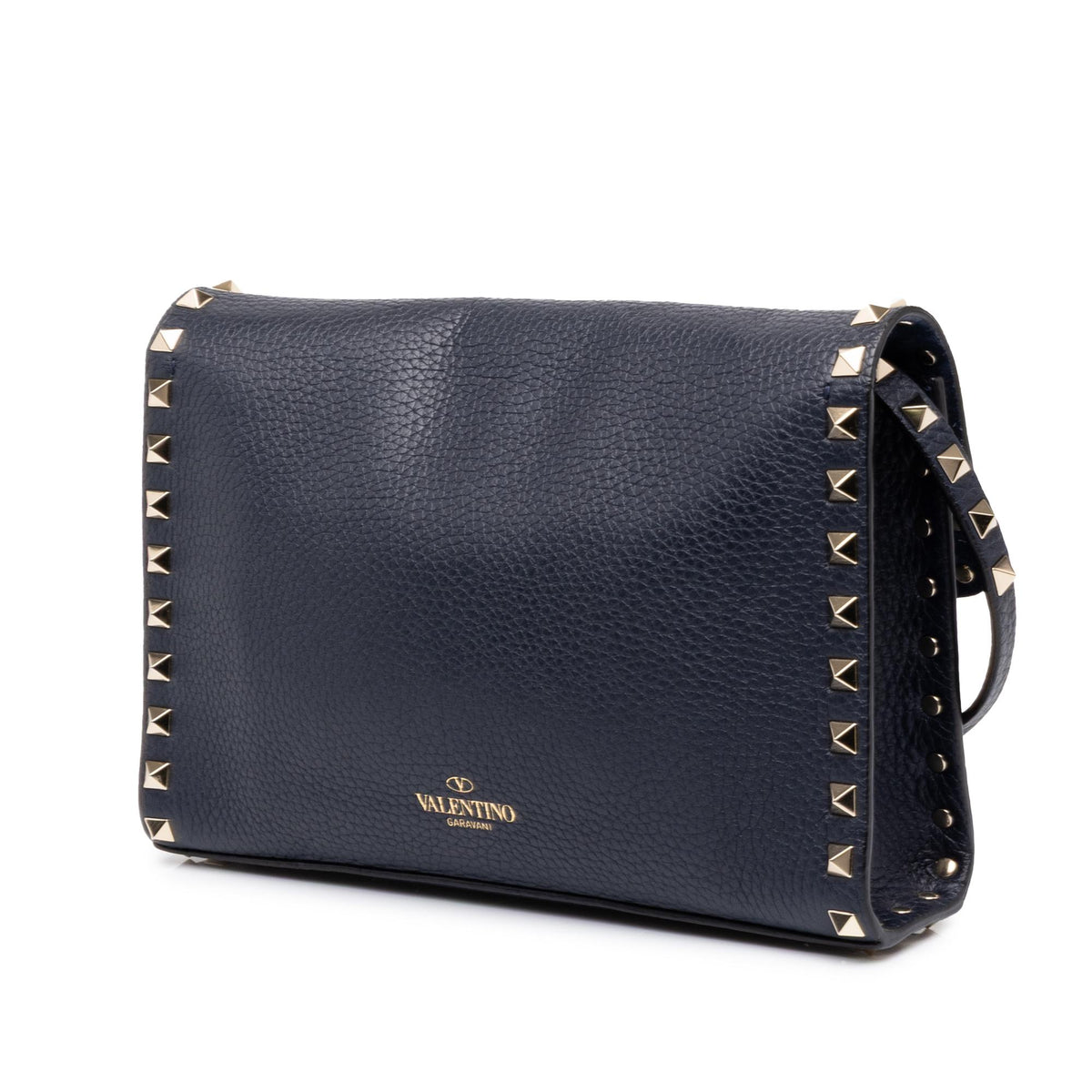 Valentino Medium Pebbled Calfskin Rockstud Flip Lock Crossbody