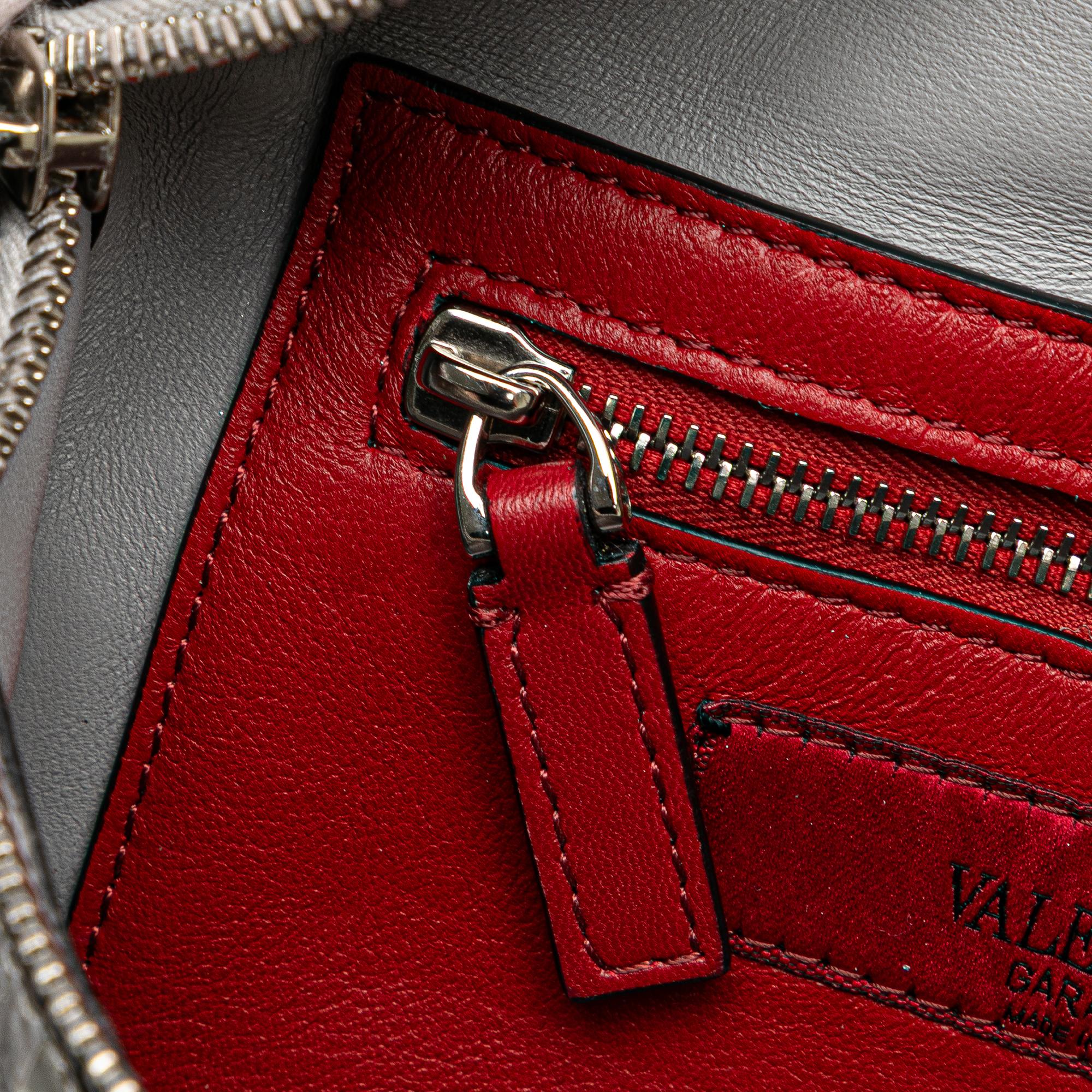 Valentino Metallic Craquele Nappa Rockstud Spike Belt Bag