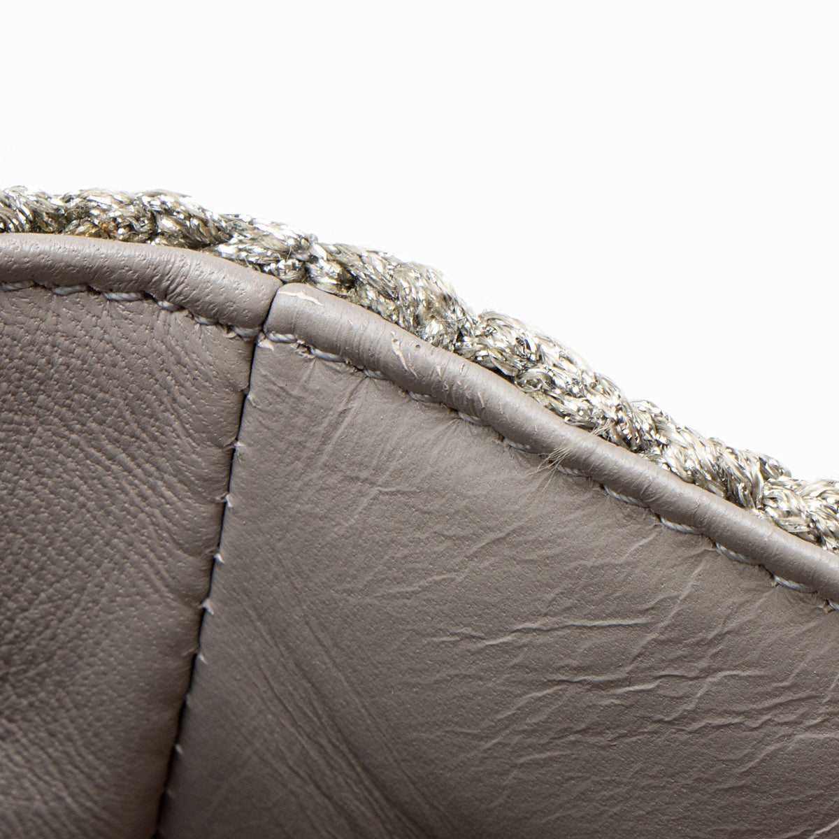 Valentino Metallic Lurex Knit Roman Stud Medium Shoulder Bag