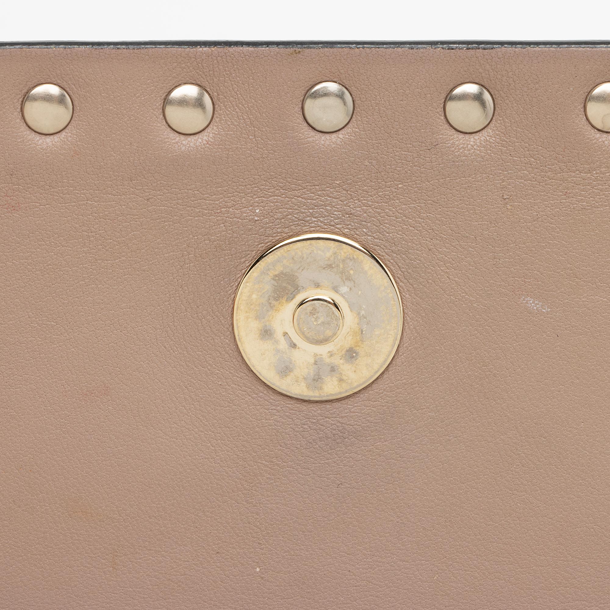 Valentino Metallic Nappa Leather Rockstud Clutch