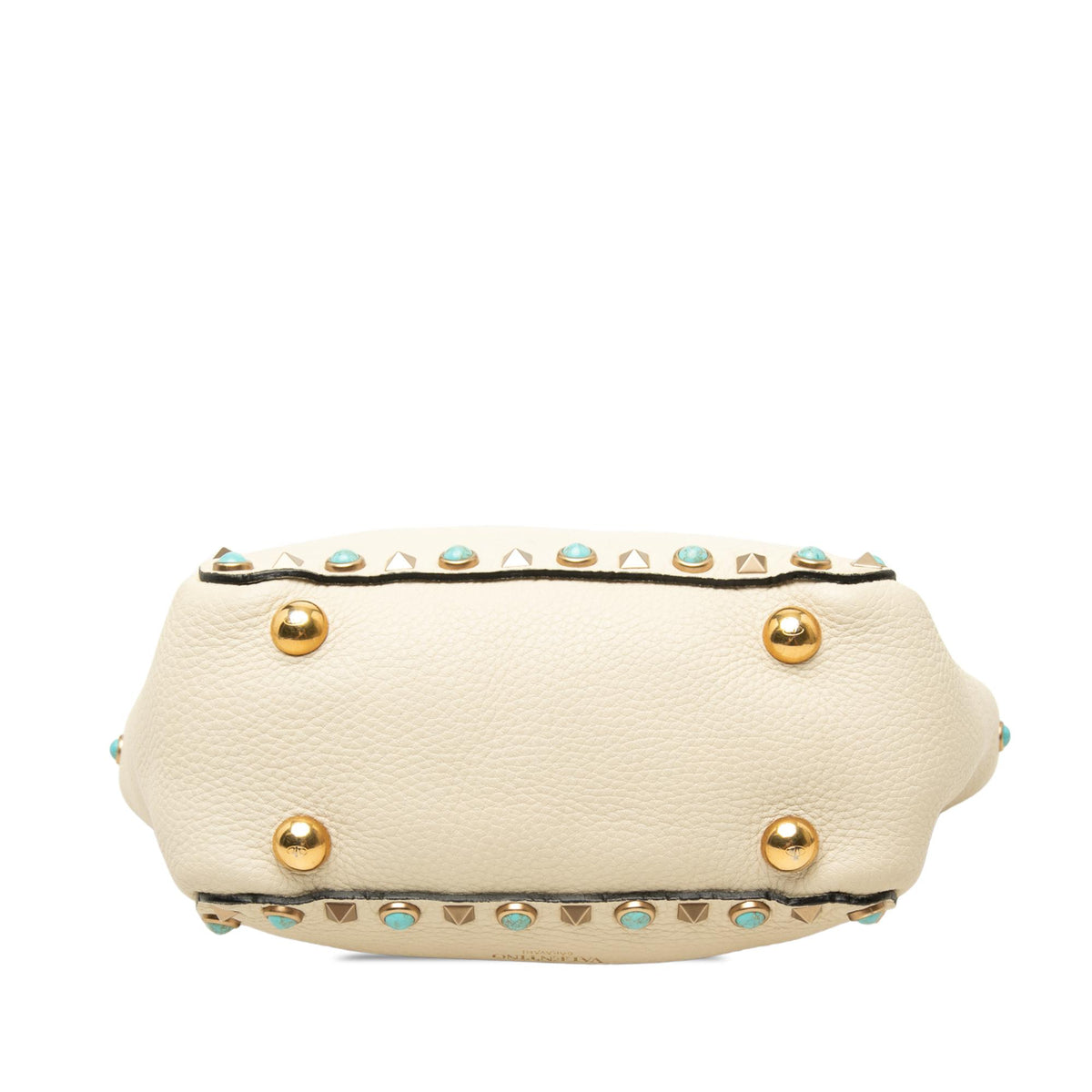 Valentino Mini Grained Calfskin Rockstud Rolling Trapeze Satchel