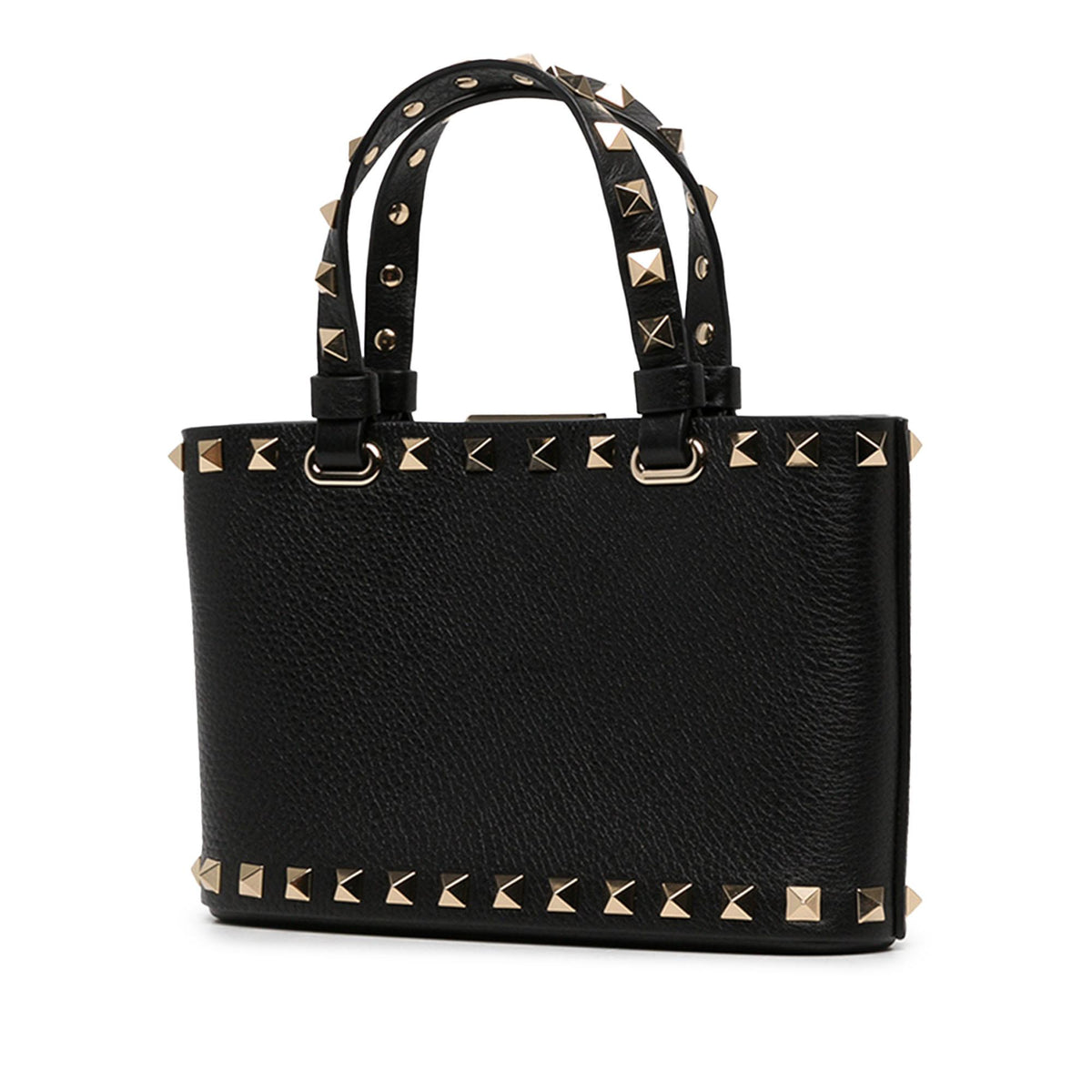 Valentino Mini Grainy Calfskin Rockstud Shopping Bag