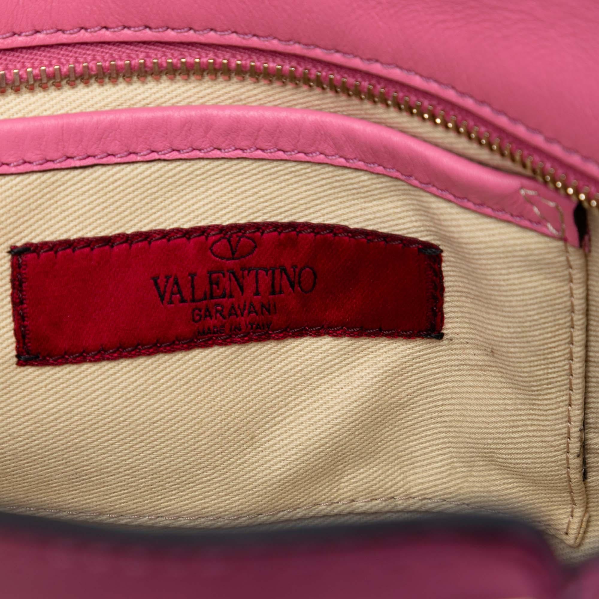 Valentino Mini Leather Rockstud Double Handle Tote