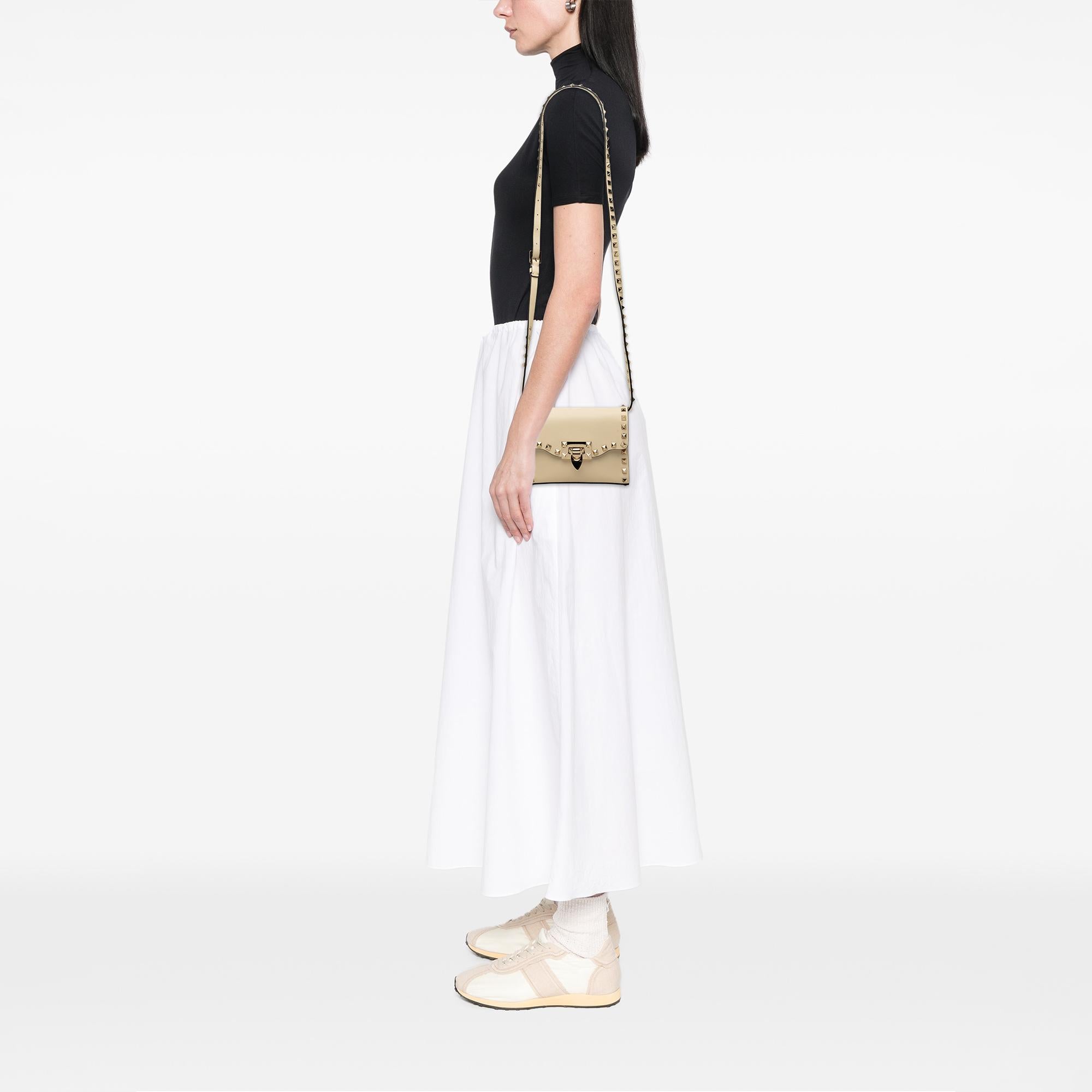 Valentino Mini Leather Rockstud Flap Crossbody