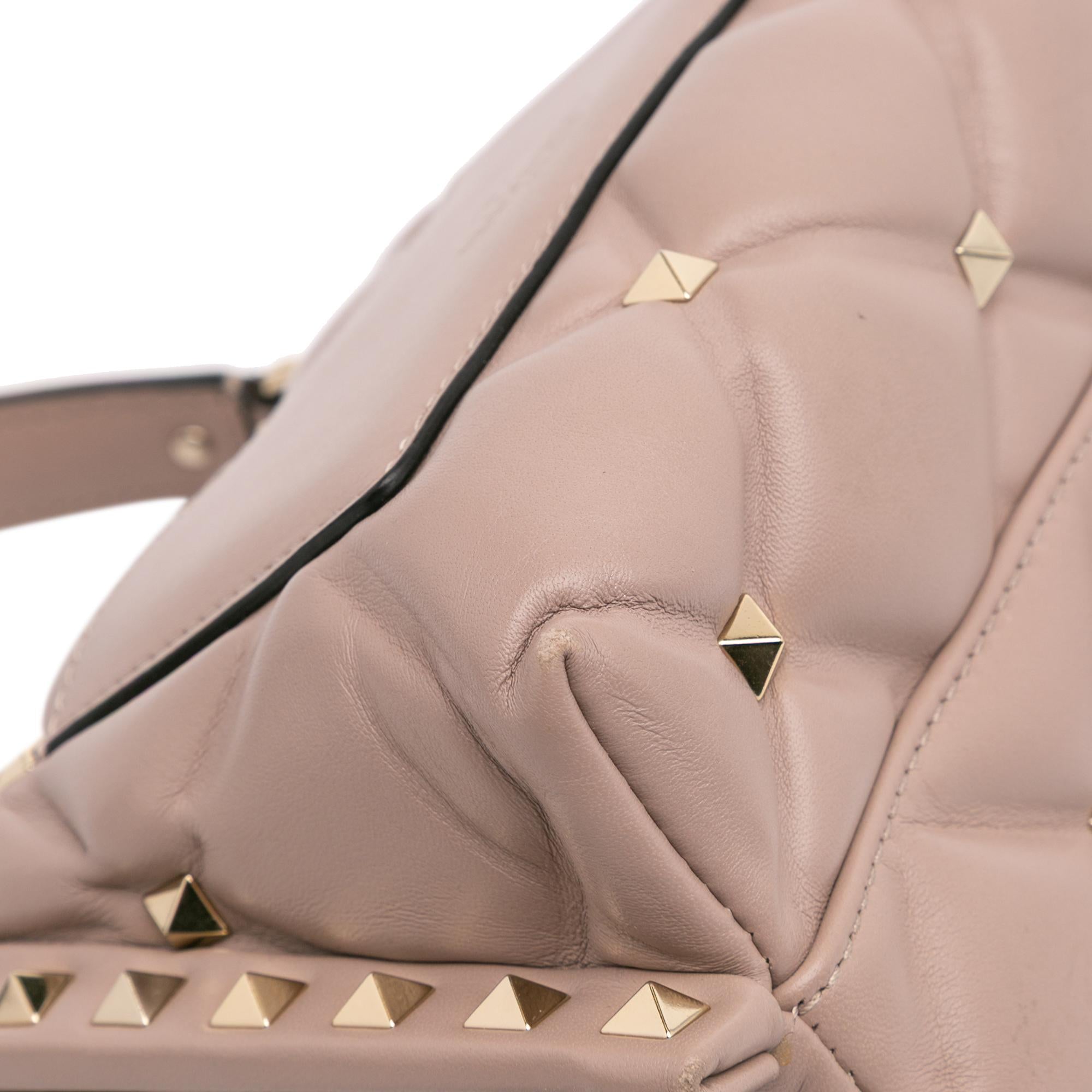 Valentino Mini Nappa Candystud Top Handle Bag