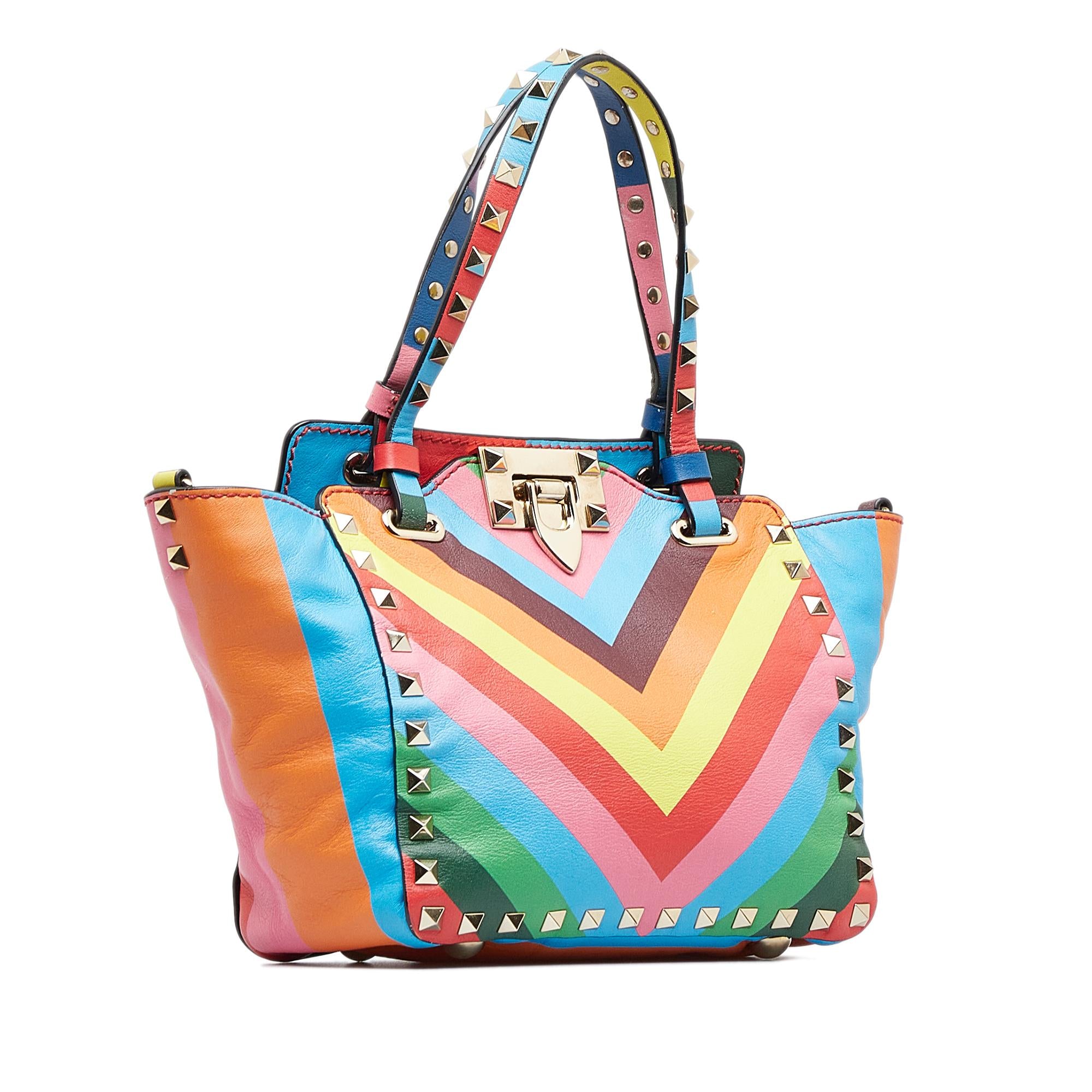 Valentino Mini Rockstud Rainbow Satchel (SHG-nmwp6g)