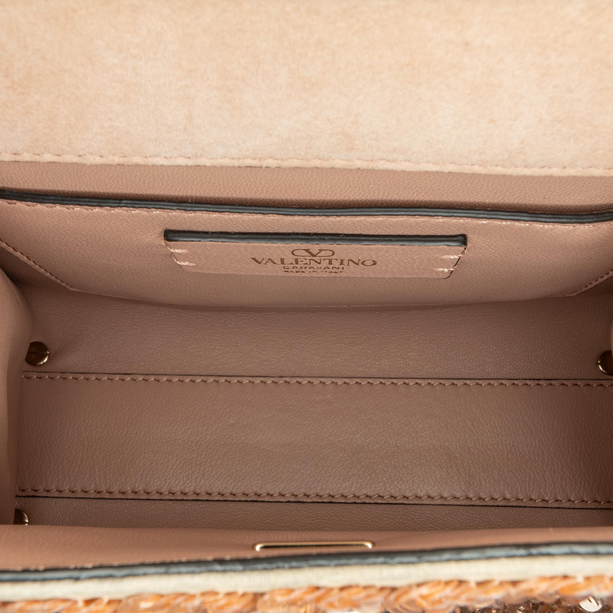 Valentino Mini Sequin Embellished VSling Satchel (SHG-tzftVr)