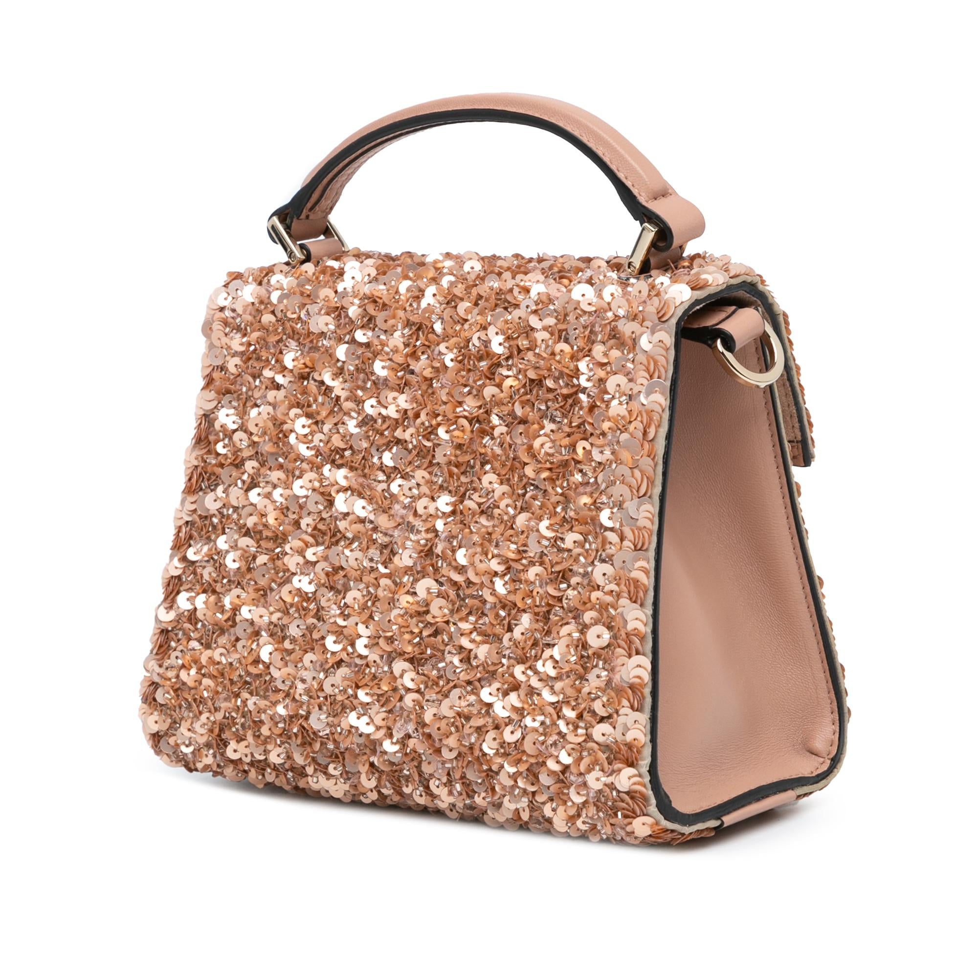 Valentino Mini Sequin Embellished VSling Satchel (SHG-tzftVr)