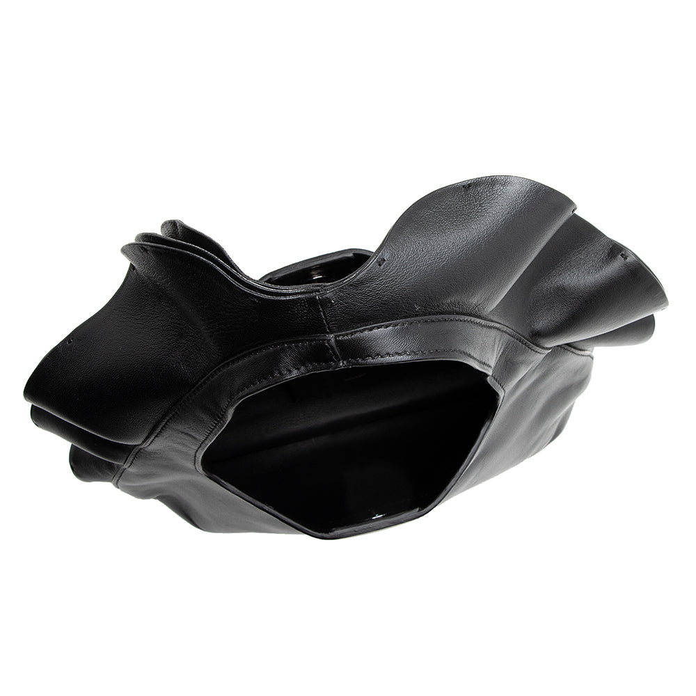 Valentino Nappa Leather Atelier 04 Rouches Edition Ruffle Small Hobo (SHF-22179)