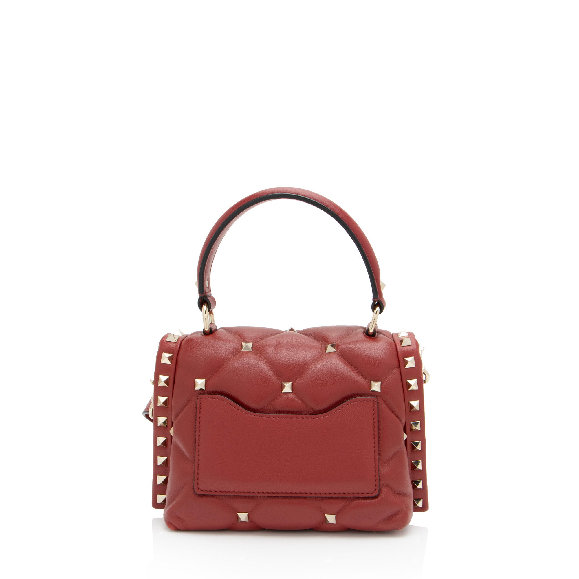 Valentino Nappa Leather Candystud Mini Top Handle