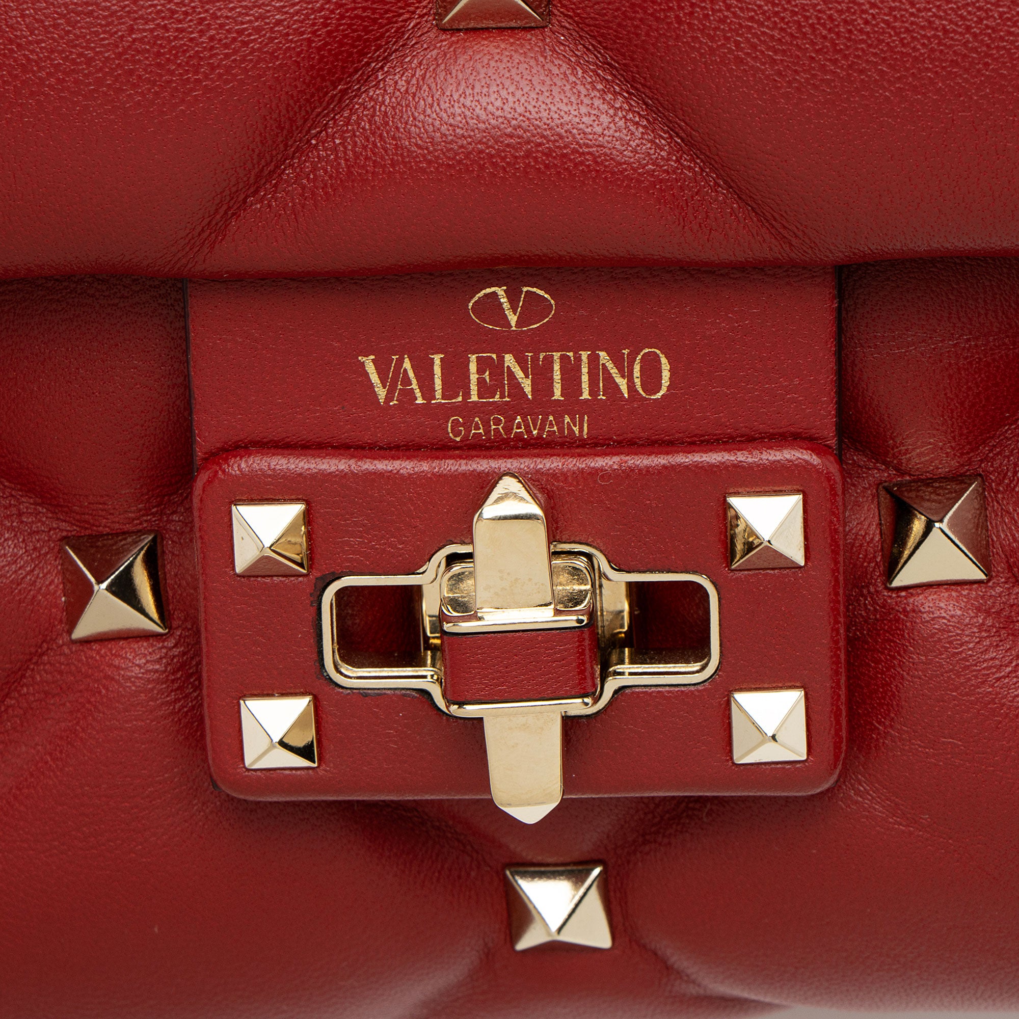 Valentino Nappa Leather Candystud Mini Top Handle