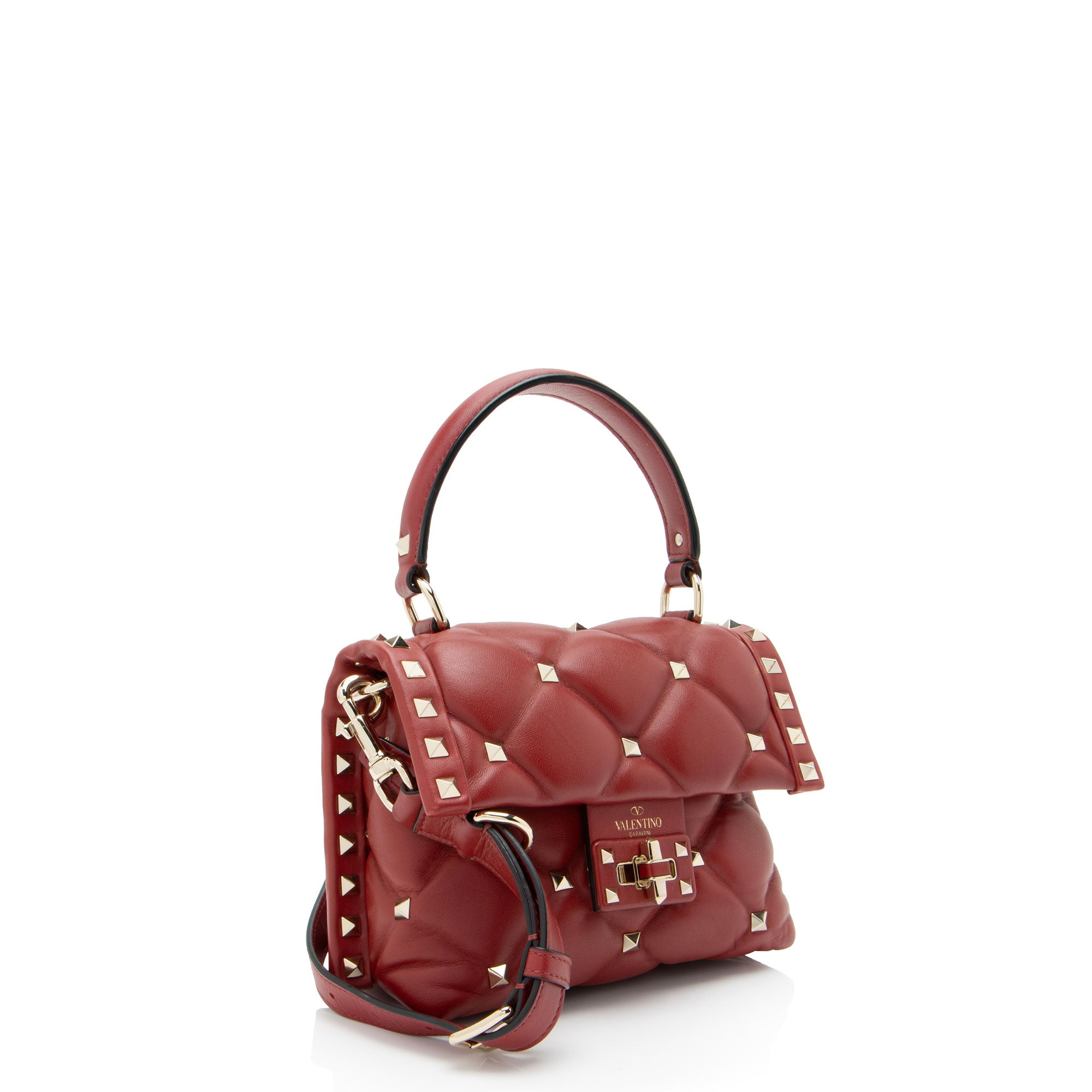 Valentino Nappa Leather Candystud Mini Top Handle